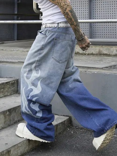 Japanese Brand × Vintage DRIP BAGGY vintage Y2K denim jeans pants Size US 33 - 1 Thumbnail