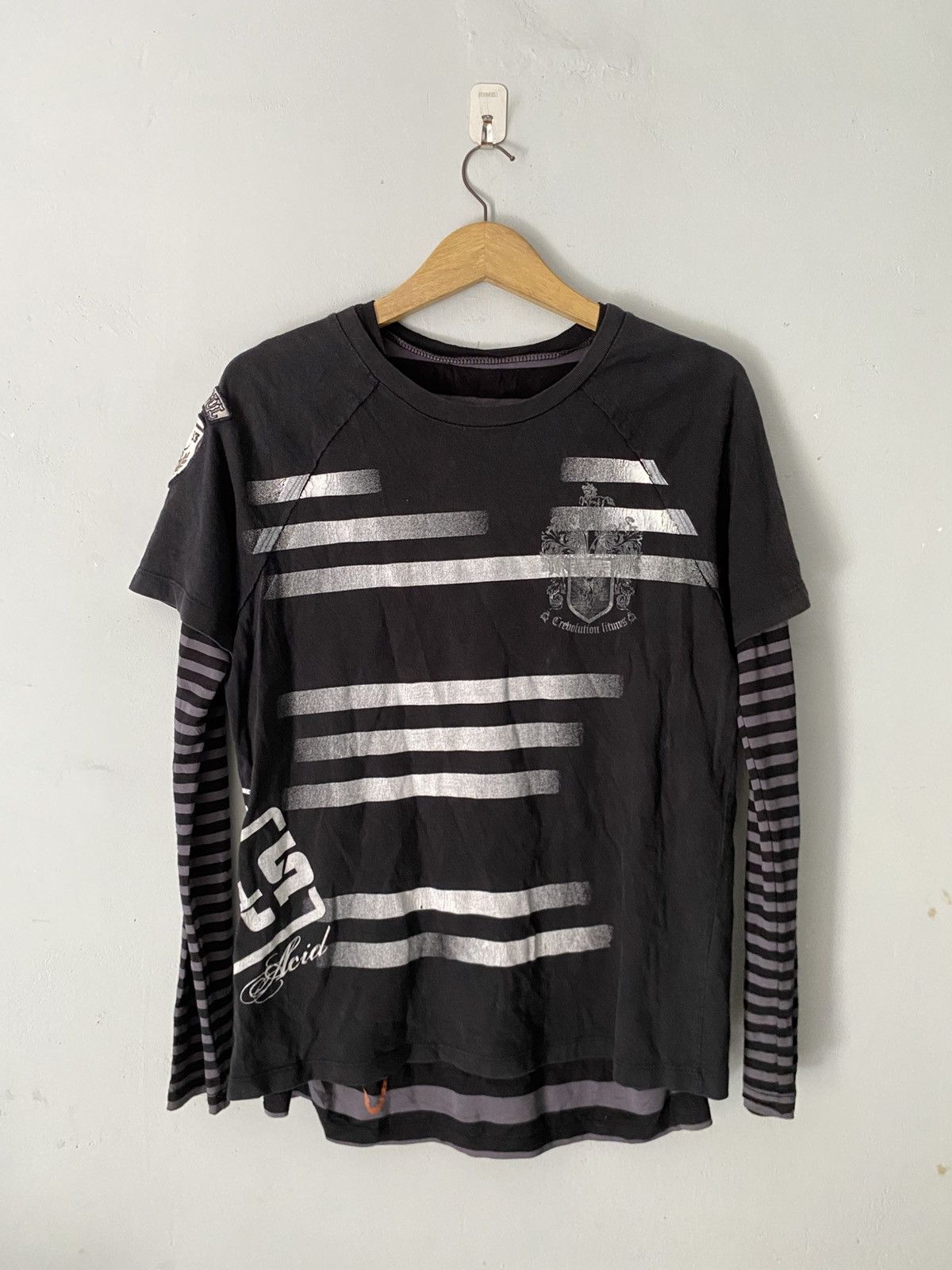 If Six Was Nine × Japanese Brand × Le Grande Bleu (L.G.B.) Litmus acid soul double layers 2in1 striped tshirt Size US M / EU 48-50 / 2 - 1 Thumbnail