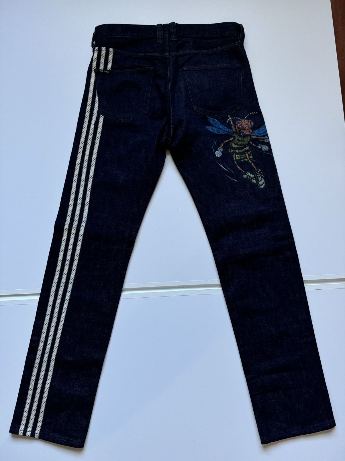 Adidas × Yohji Yamamoto Fighting Bee Side Stripe Denim Size US 30 / EU 46 - 1 Thumbnail
