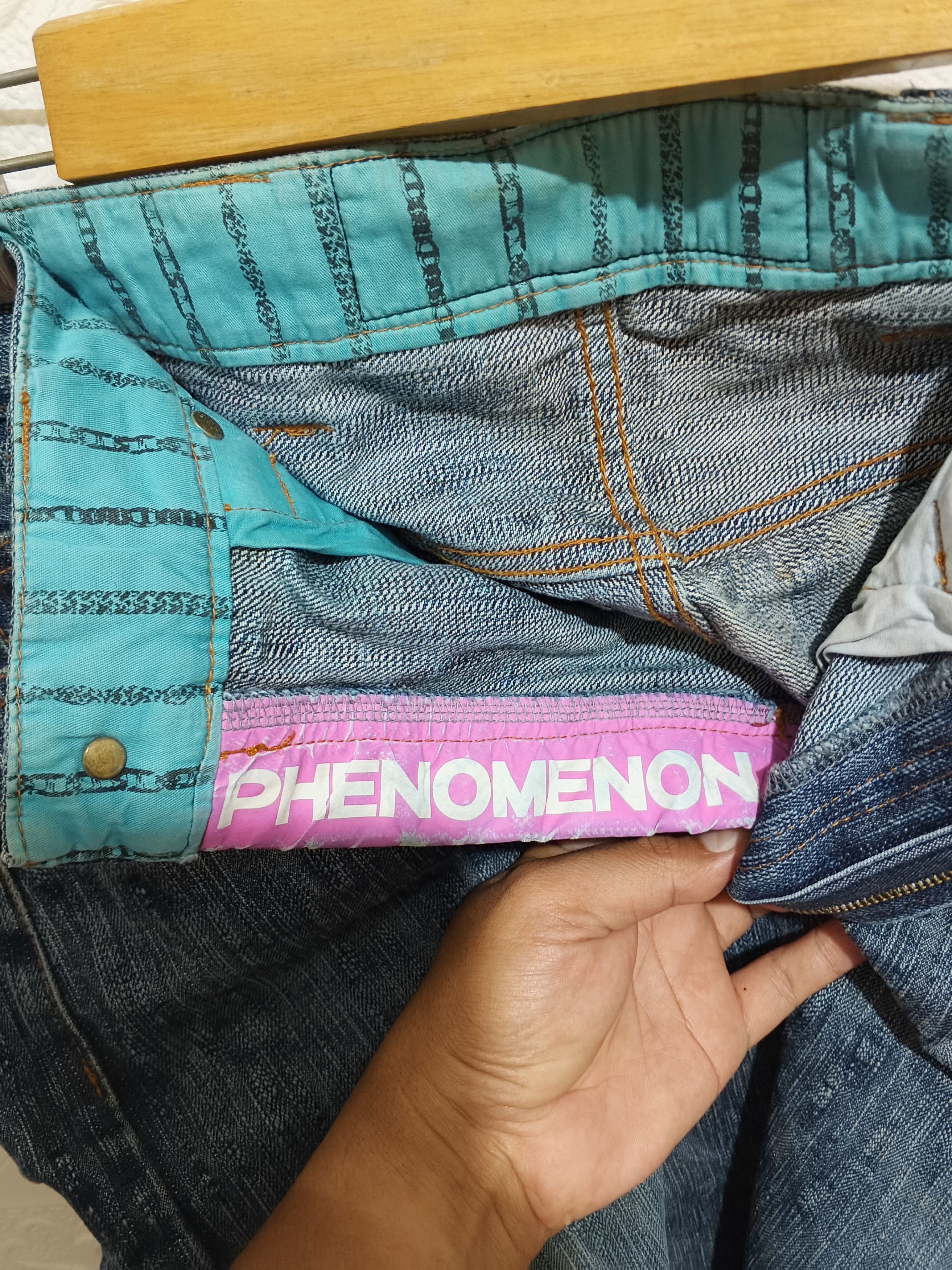 PHENOMENON Vintage 00s Phenomenon Illmatic Distressed Denim Pants Size US 34 / EU 50 - 12 Thumbnail