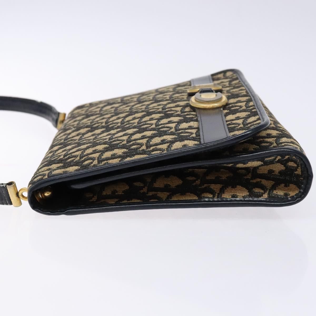 Dior DIOR Trotter Canvas Shoulder Bag Navy Gold Size ONE SIZE - 5 Thumbnail