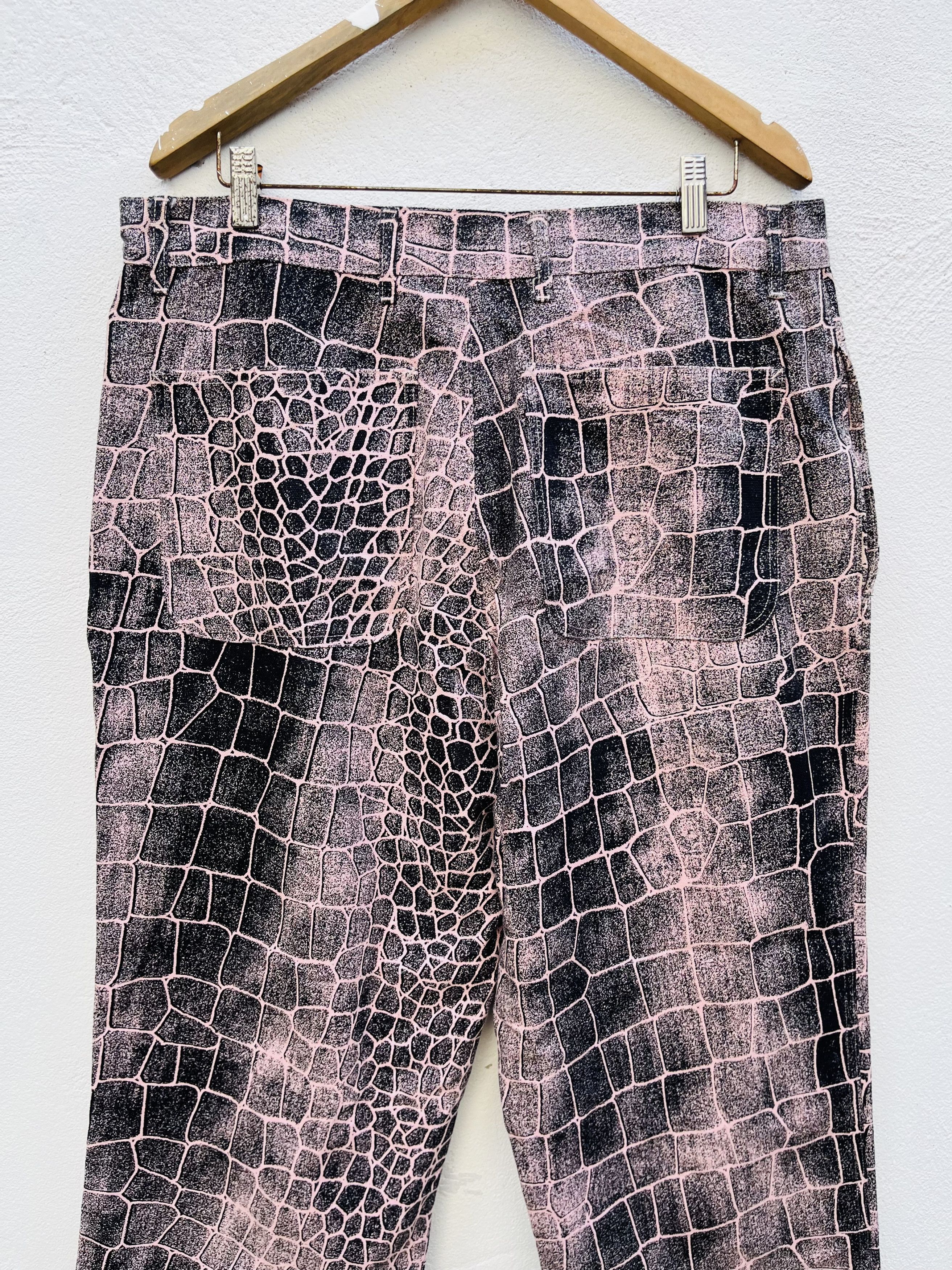 Japanese Brand Vintage SNS Snake Skin Design Hip Hop Fashion Style Size US 38 / EU 54 - 9 Thumbnail