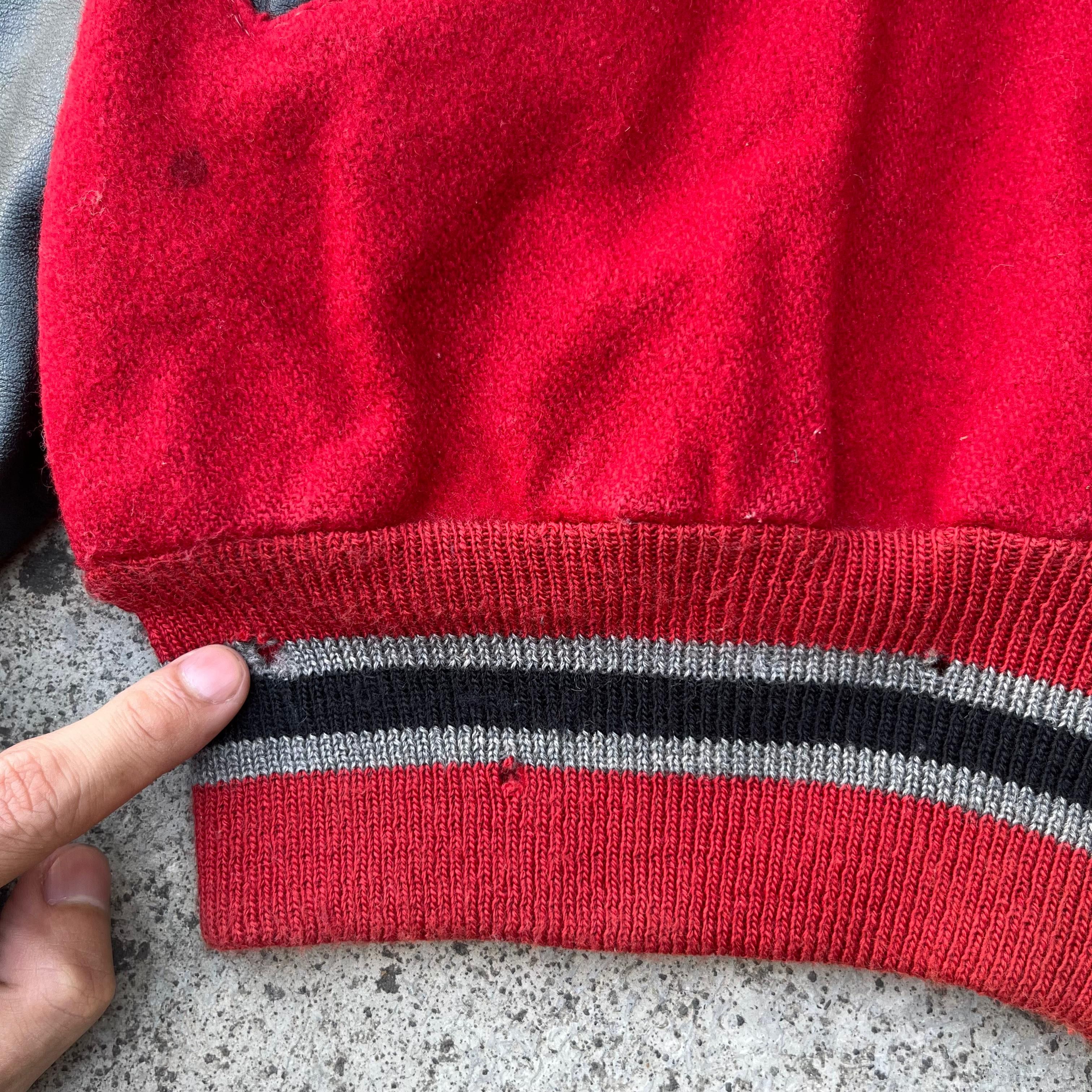 Delong RARE❤️‍🔥Vintage 80s Delong Wool Leather Varsity Jacket Size US M / EU 48-50 / 2 - 9 Thumbnail