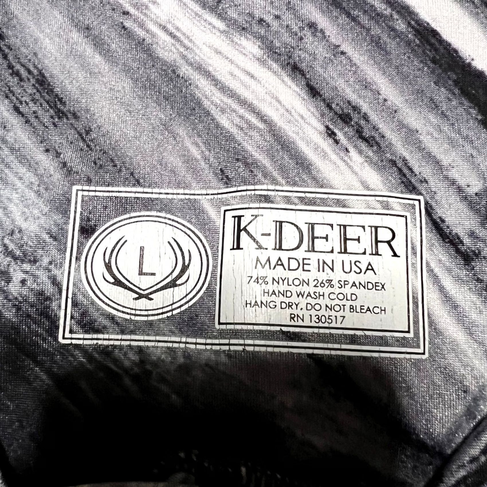 Vintage K-Deer Leggings Womens Large Black Gray Cropped Workout Athletic Athleisure Size 36" / US 14 / IT 50 - 4 Thumbnail