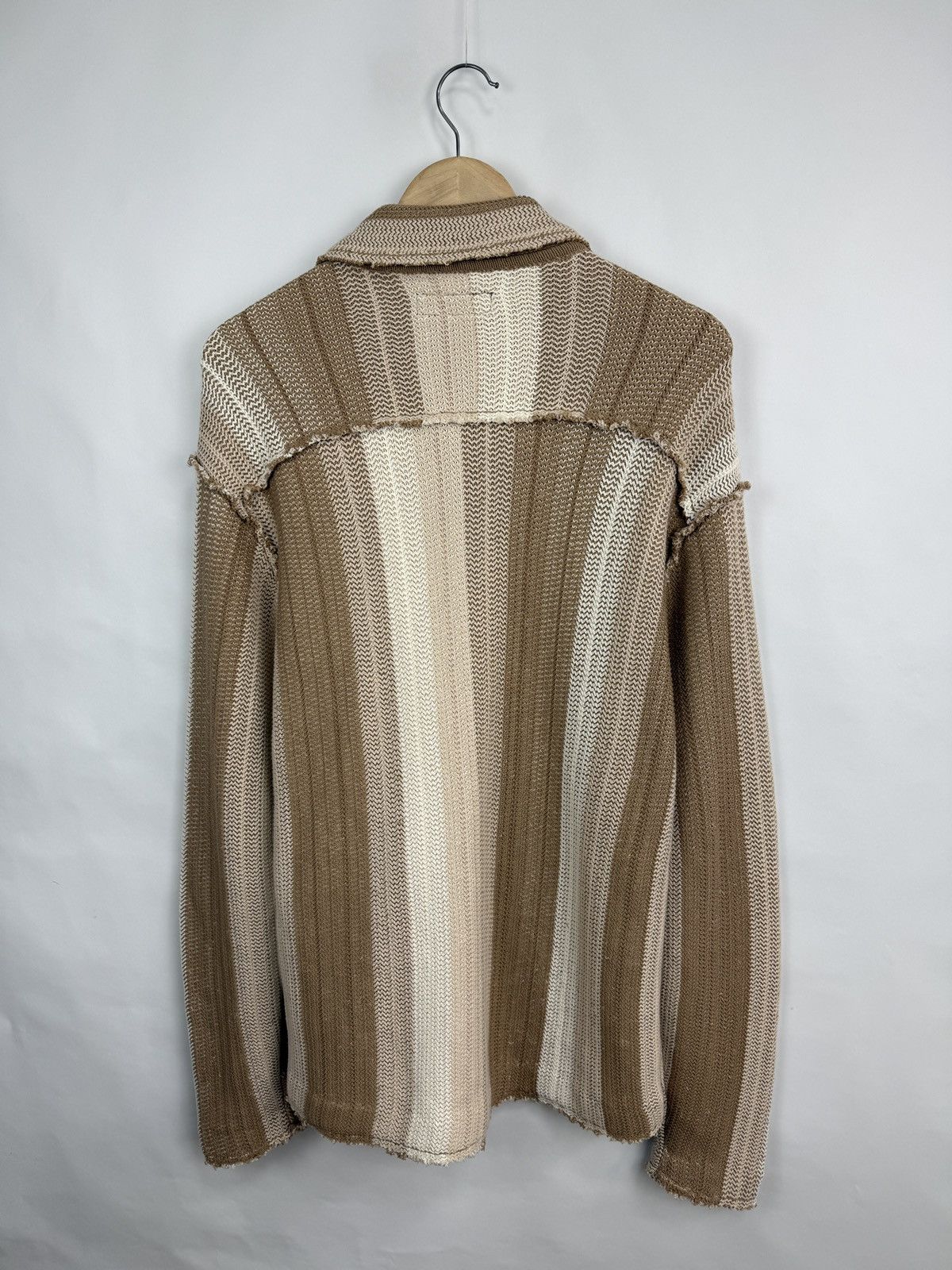 Allsaints 🇬🇧 Allsaints Knit Shirt Stripe Sweater Button Up Rare Retro Size US M / EU 48-50 / 2 - 14 Thumbnail