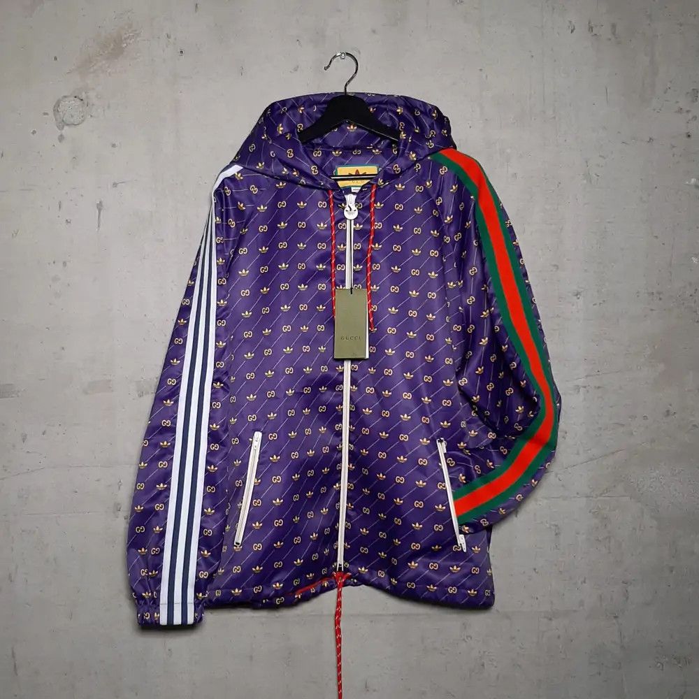 Adidas × Gucci Gucci x adidas Trefoil Print Jacket | Grailed