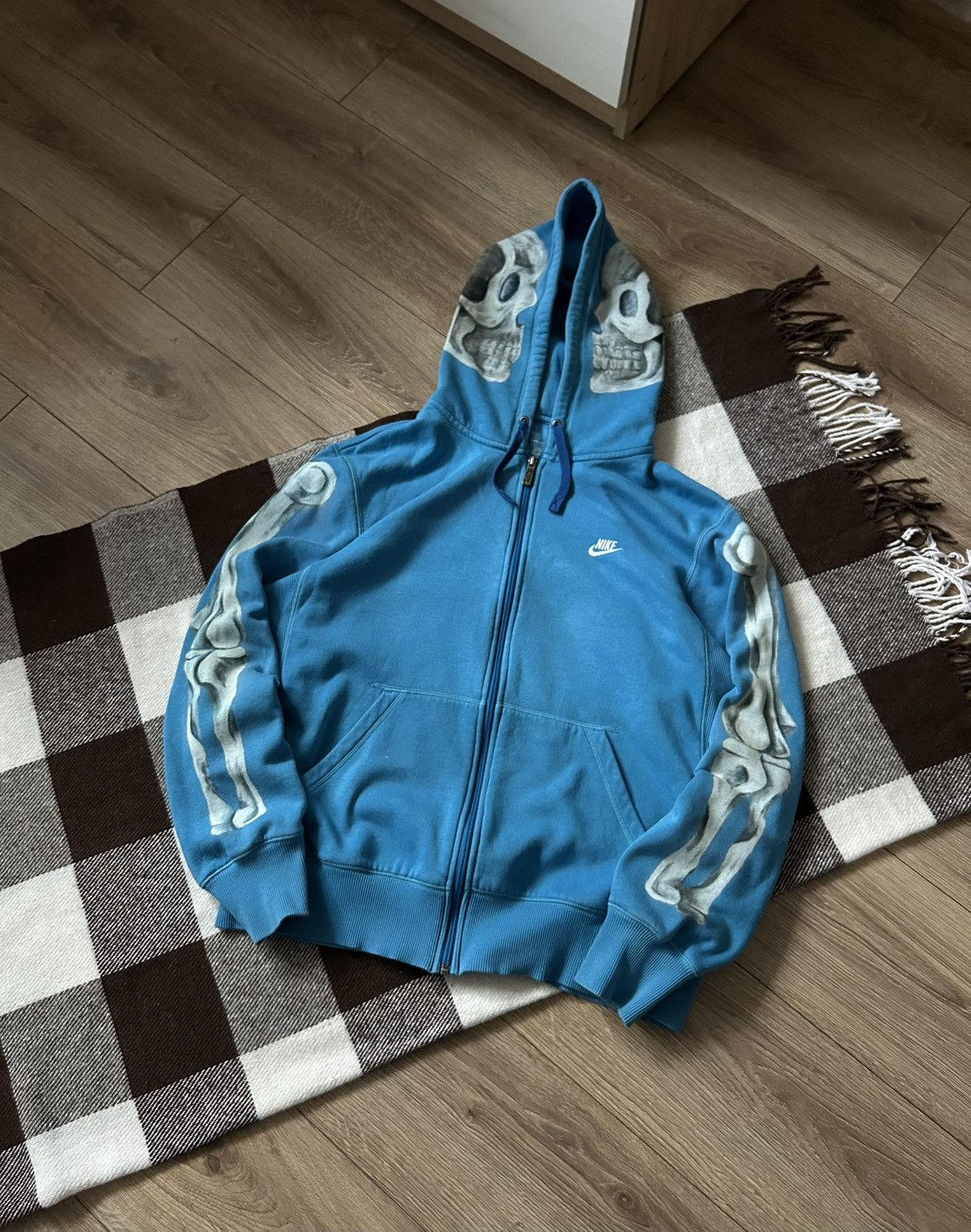 Vintage Nike Custom Skeleton Zip-hoodies y2k mens