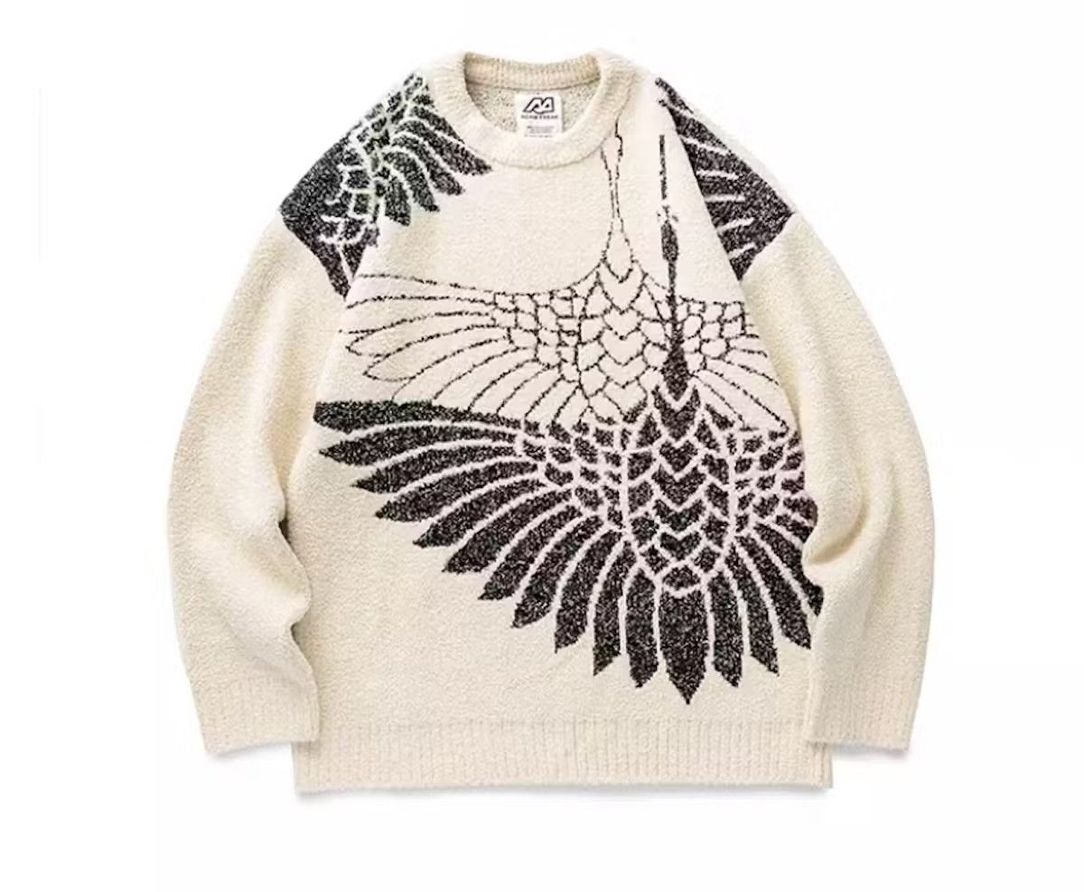 Y2K Gothic Distressed Striped Sweater Oversized Fairy Grunge