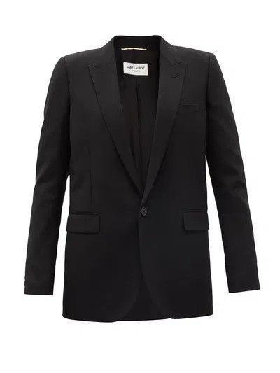 Saint Laurent Paris o1y0126 Blazer in Black Size M / US 6-8 / IT 42-44 - 1 Thumbnail