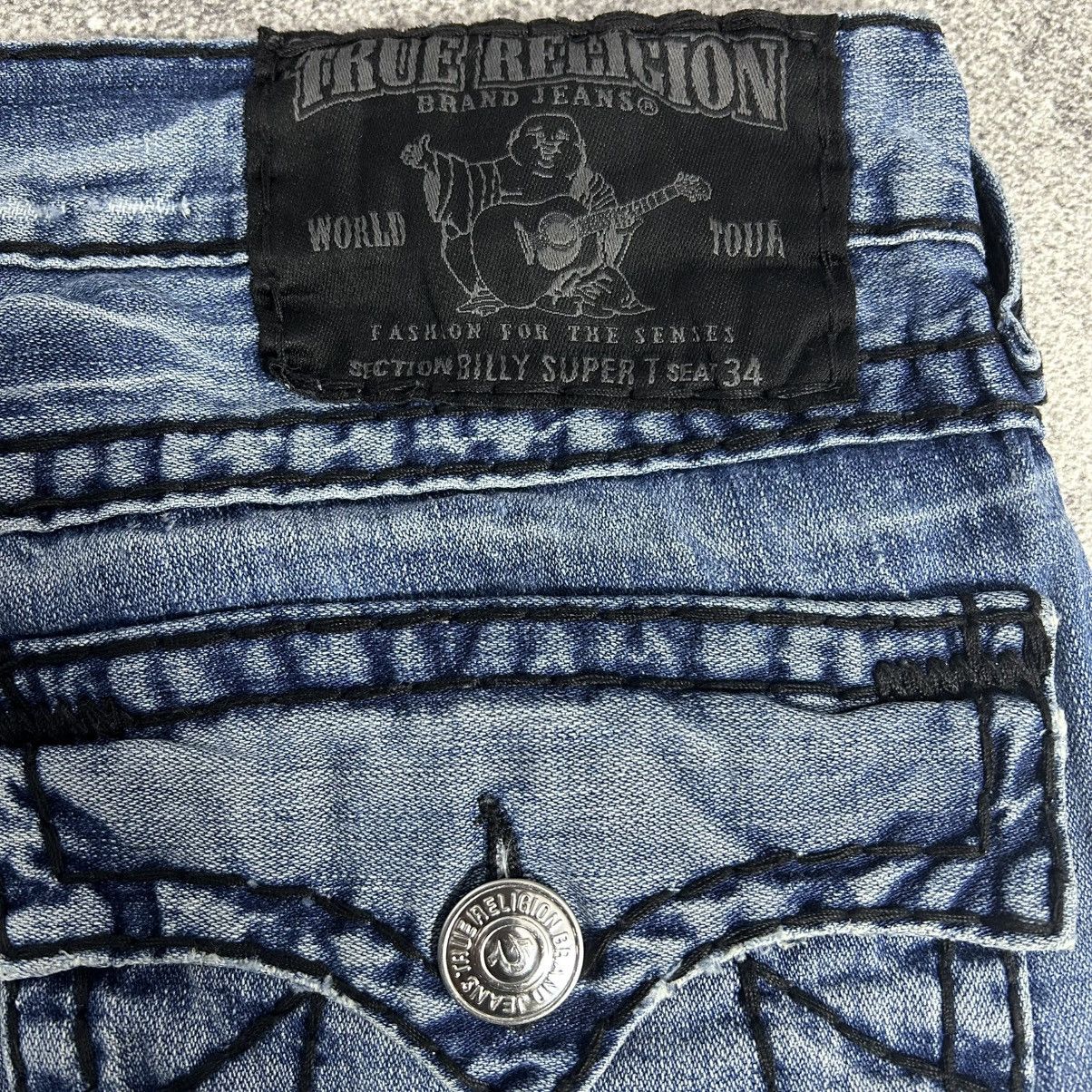 True Religion Vintage True Religion Billy Super T Disstread Flare Denim Size US 34 / EU 50 - 16 Thumbnail