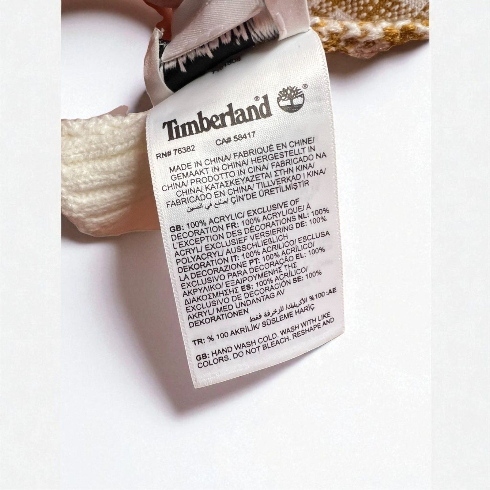 Timberland New Timberland Scarf Wheat Plaid One Size Winter Fall Logo T Size ONE SIZE - 6 Thumbnail