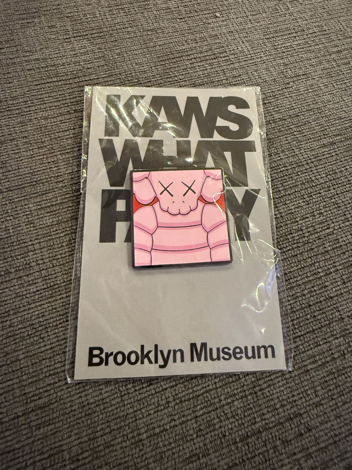 Kaws Kaws Brooklyn Museum What Party Square Pin Size ONE SIZE - 1 Thumbnail