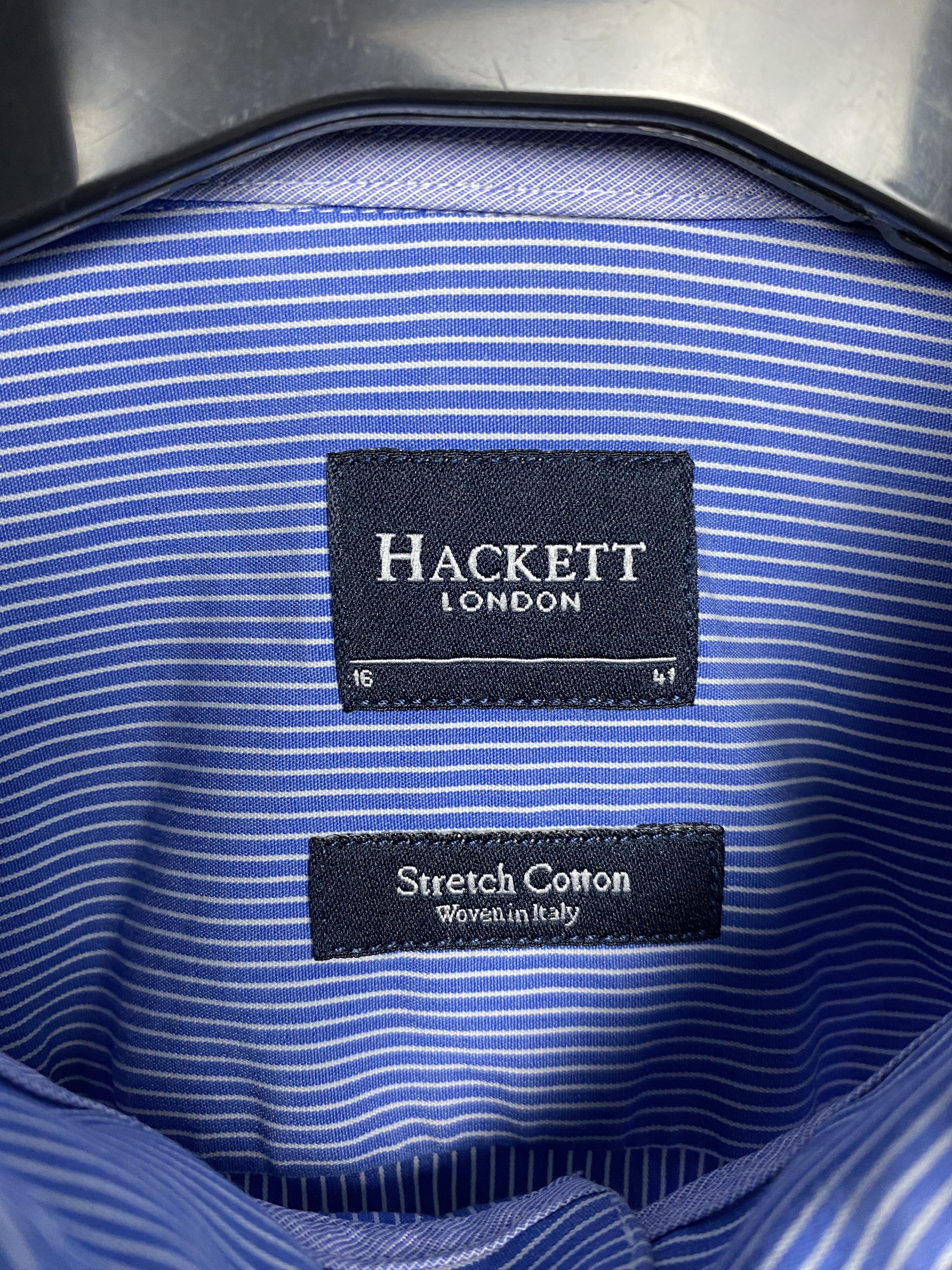 Hackett Hackett Vintage Mens Striped Long Sleeve Shirt Size US L / EU 52-54 / 3 - 3 Thumbnail