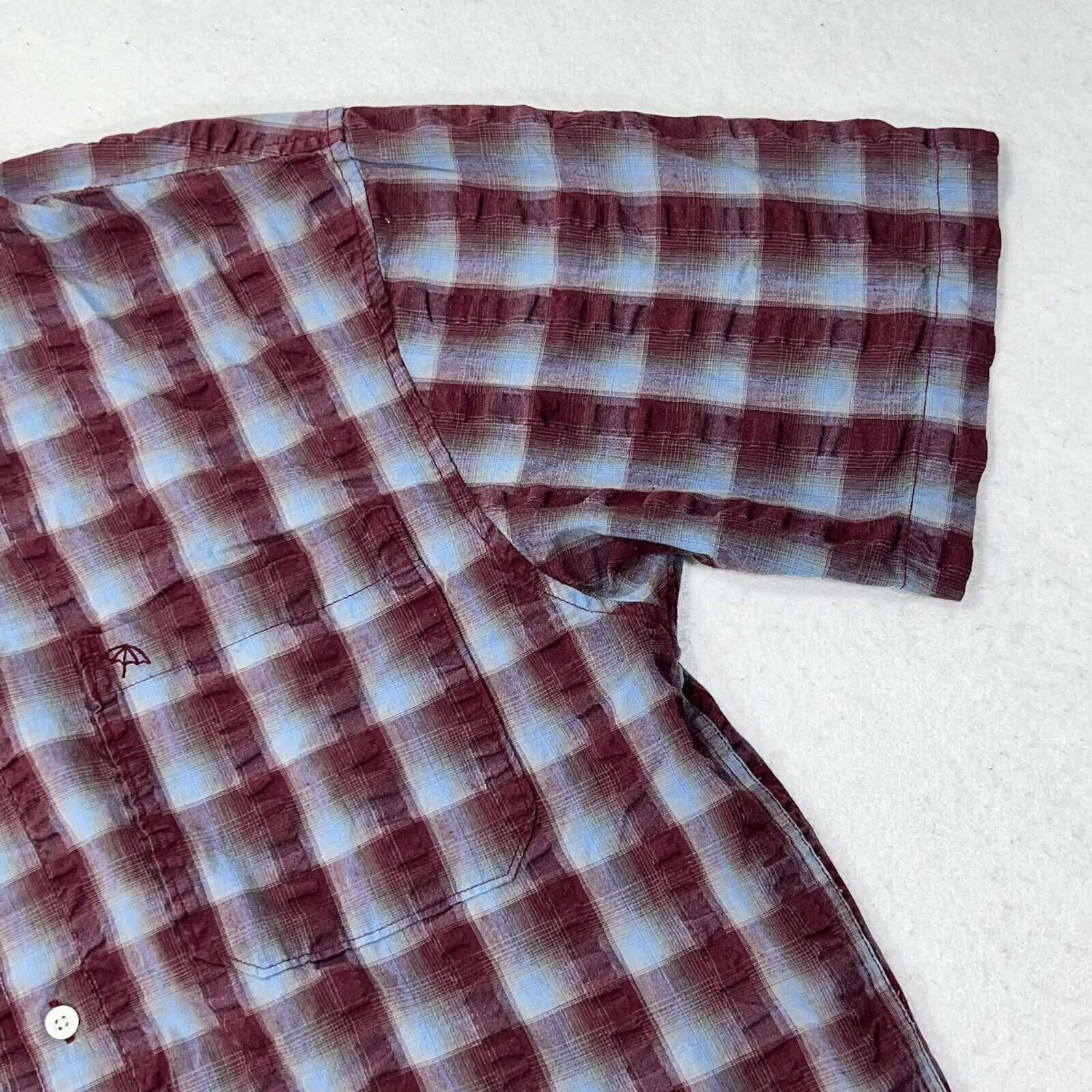 Other Arnold Palmer Button Down Maroon Short Sleeve Pocket Shirt Size US M / EU 48-50 / 2 - 5 Thumbnail