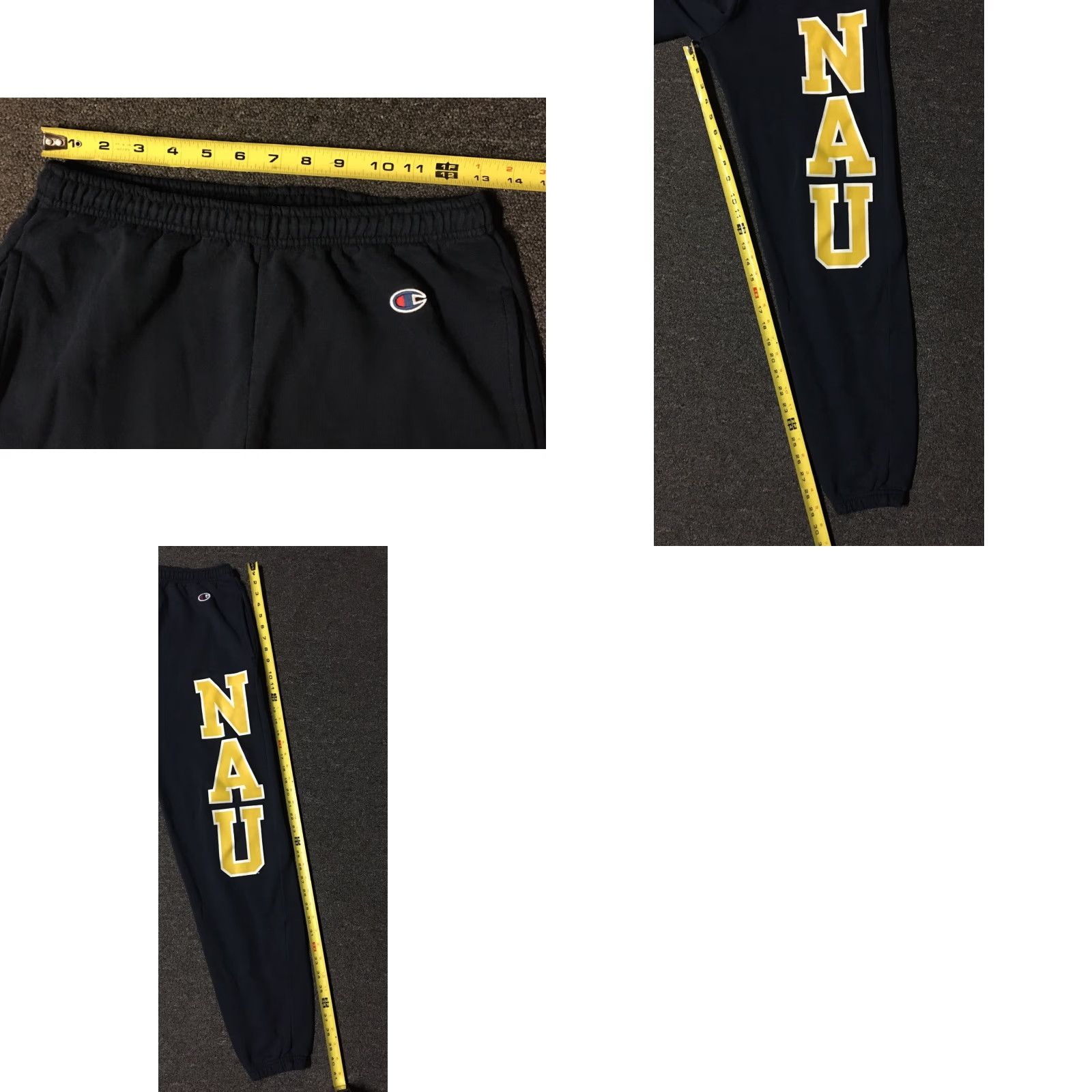 Champion VINTAGE Champion 90s NAU Spellout Sweatpants Men S Navy Blue Sports Track College USA Grunge Hip Hop PE Size US 29 - 8 Thumbnail