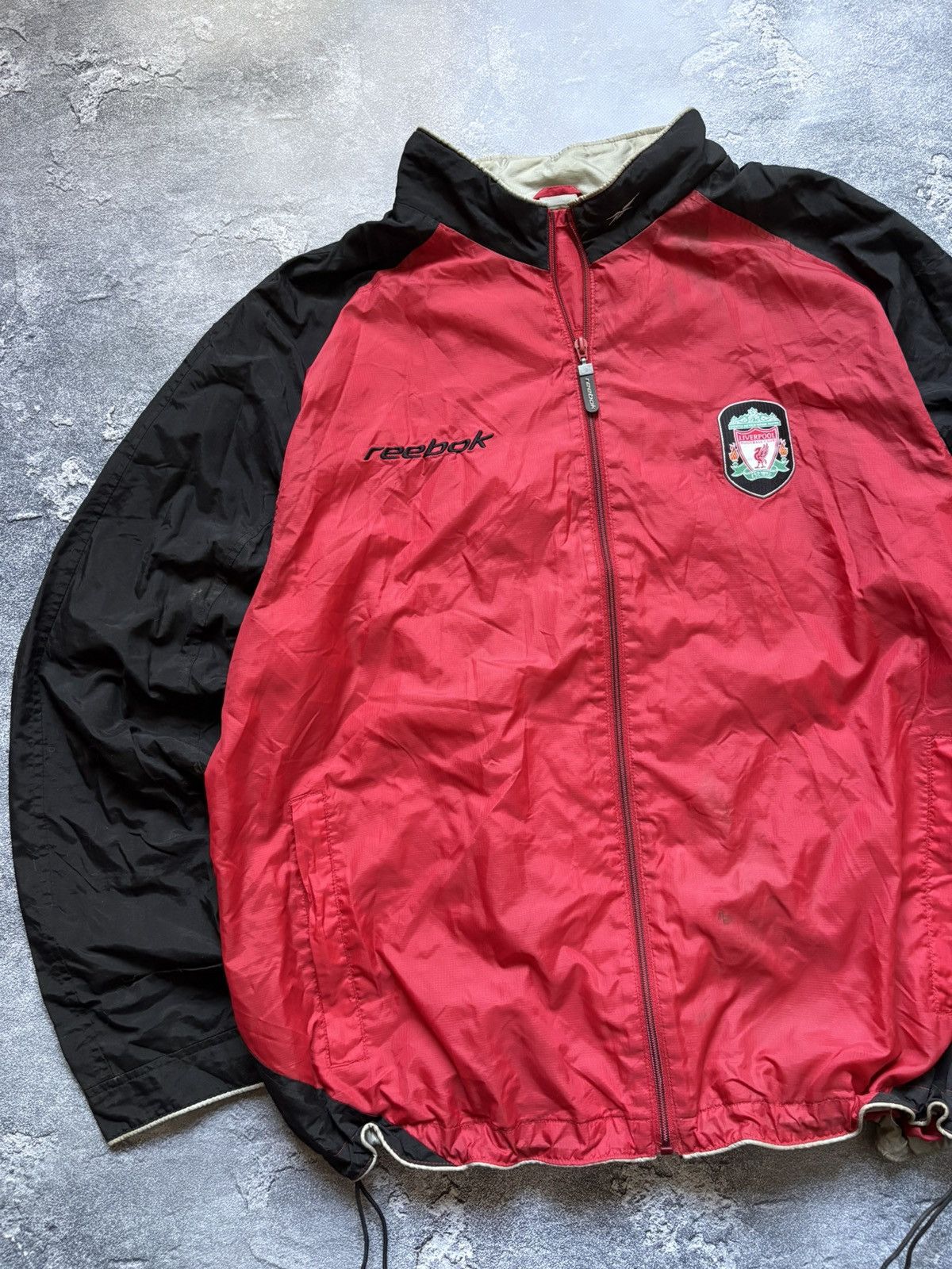 Reebok Vintage 00s Reebok FC Liverpool Football Soccer Track Jacket Size US L / EU 52-54 / 3 - 3 Thumbnail