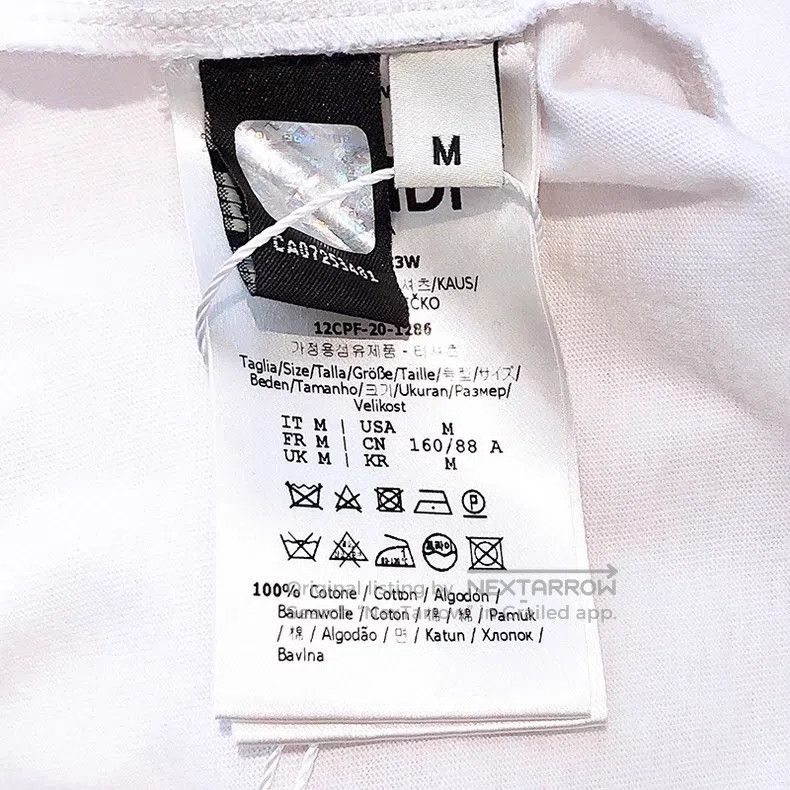 Fendi Fendi Cartoon letter embroidered T-shirt Size M / US 6-8 / IT 42-44 - 7 Thumbnail