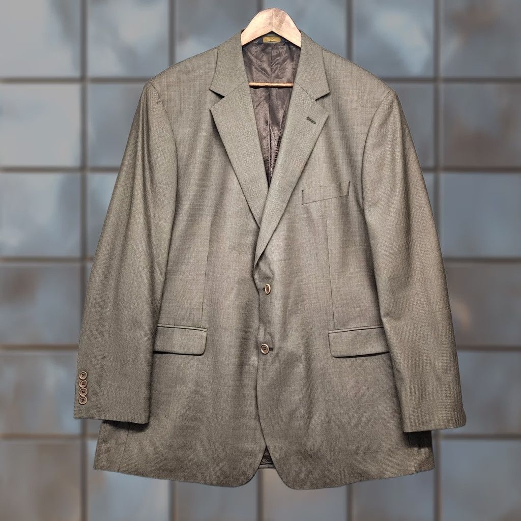 Brooks Brothers VINTAGE Brooks Brothers 346 Blazer Sport Coat Wool Stretch Brown 48L Big & Tall Men Mens Tiny Flaw Size 48R - 1 Thumbnail