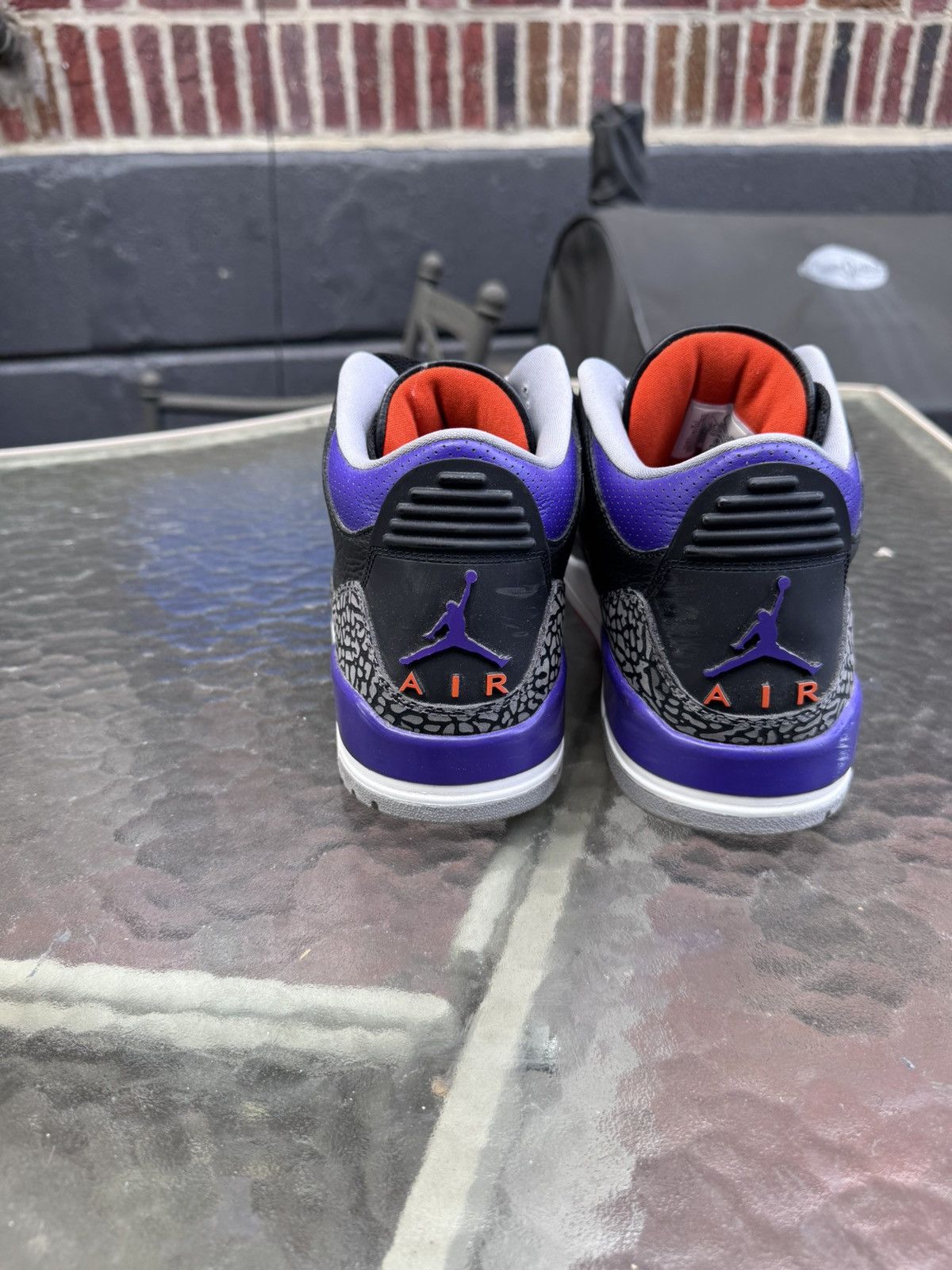Jordan Brand × Nike Jordan 3 Retro Purple-Cement Size US 10 / EU 43 - 3 Thumbnail