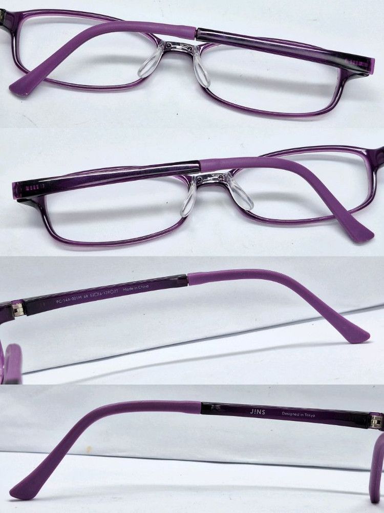 JINS JINS PC-14A-001M 8g Purple Gradient Square Glasses Size ONE SIZE - 7 Thumbnail
