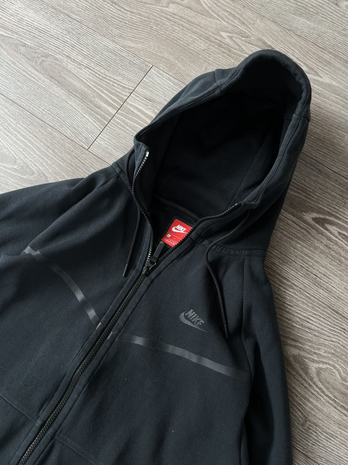 Designer × Nike ‼️Nike Tech Fleece Triple Black Windrunner Zip Hoodie‼️ Size US L / EU 52-54 / 3 - 11 Thumbnail