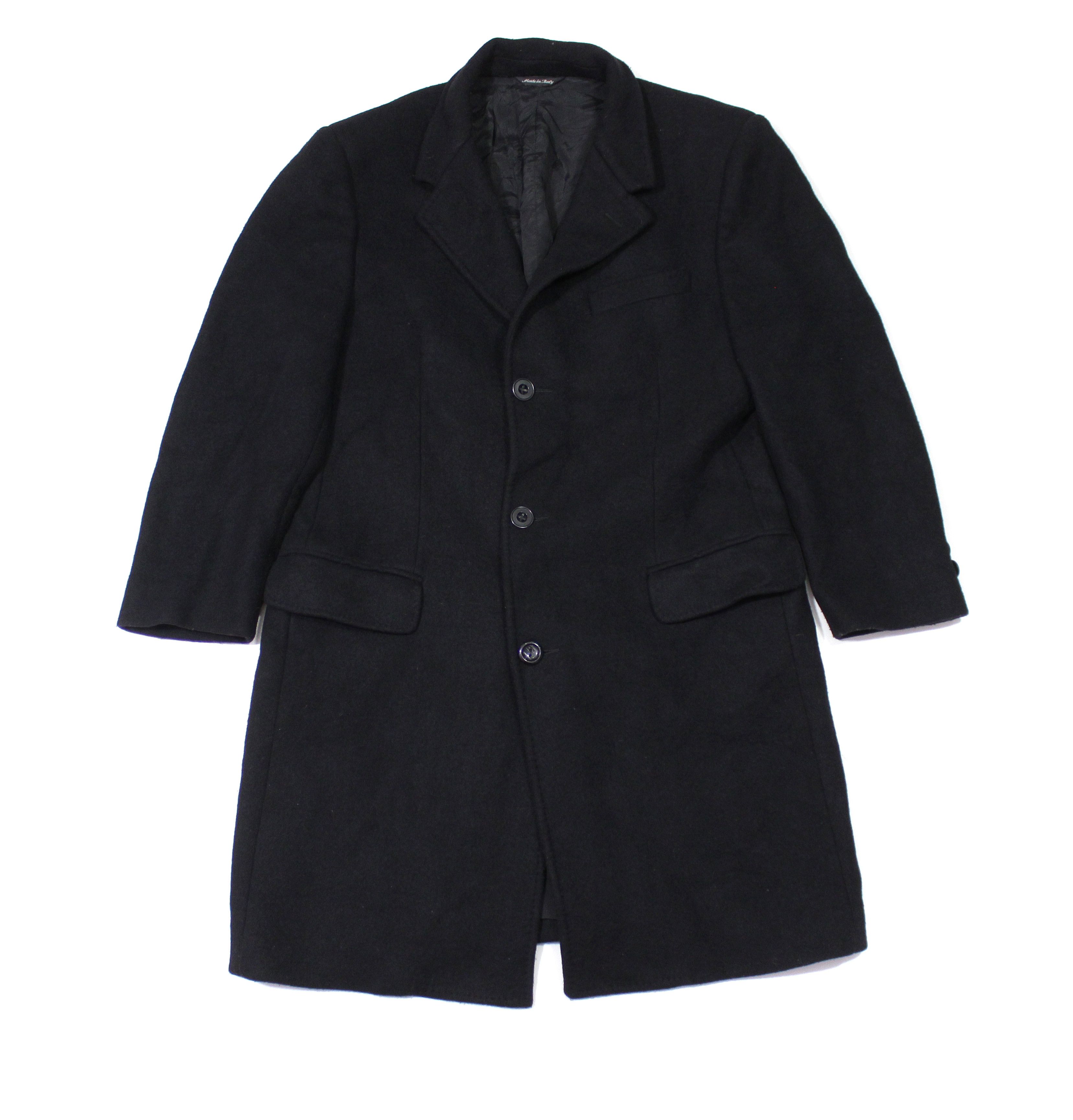 Versace 90S Wool Nylon Overcoat Vintage Size US M / EU 48-50 / 2 - 1 Thumbnail