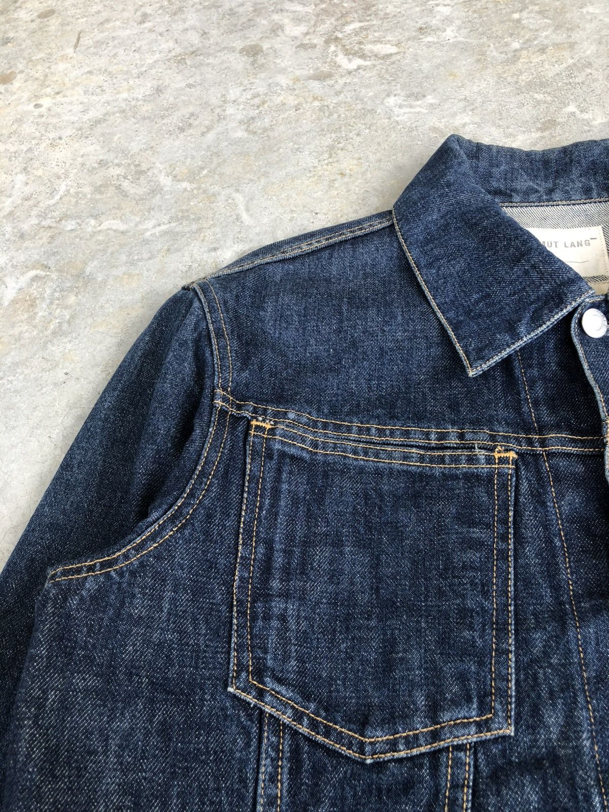 Helmut Lang Helmut Lang Denim Jacket Classic Denim Distressed Size US L / EU 52-54 / 3 - 7 Thumbnail