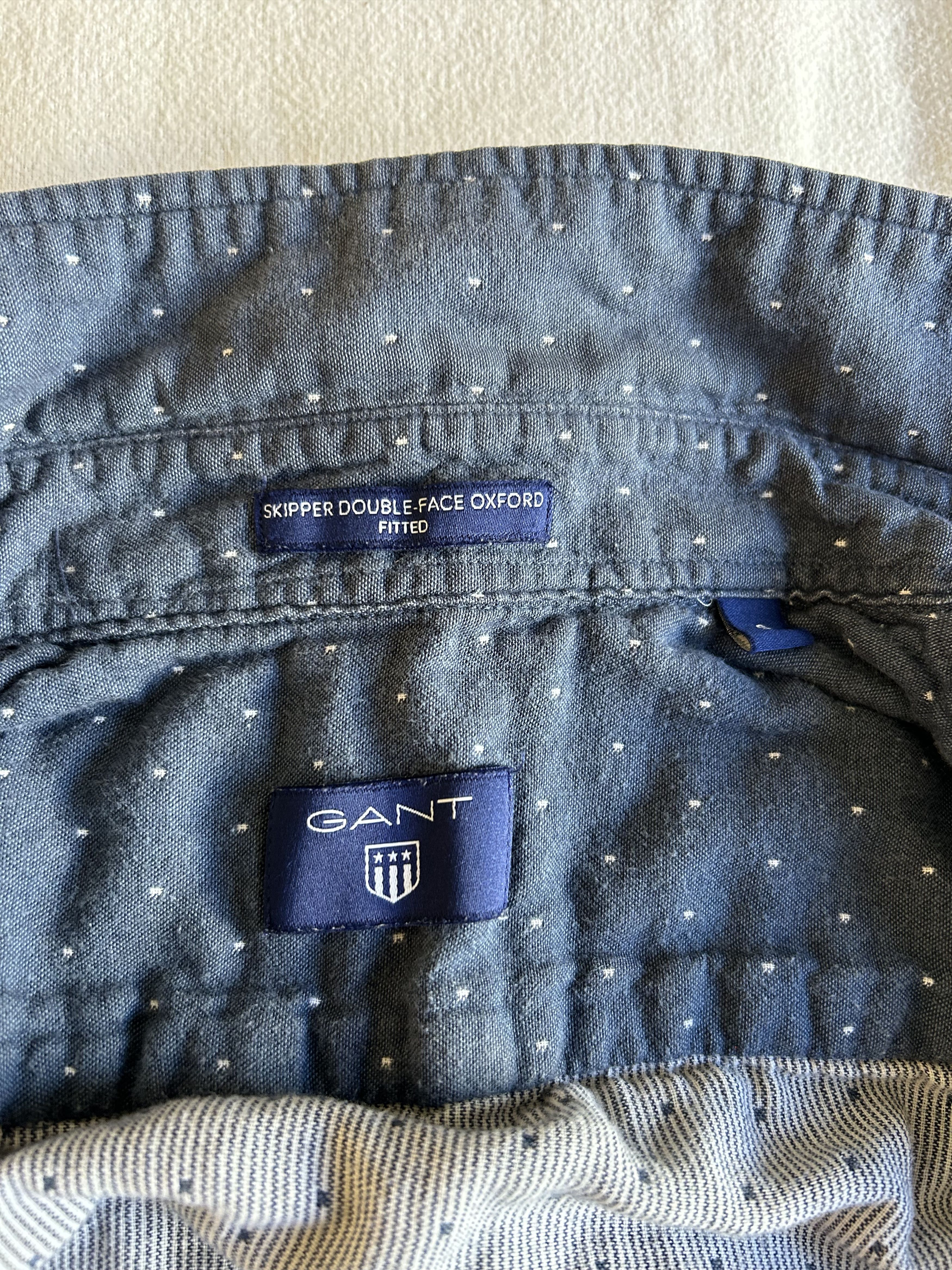 Gant Gant super-soft cotton dotted navy shirt Size US S / EU 44-46 / 1 - 6 Thumbnail