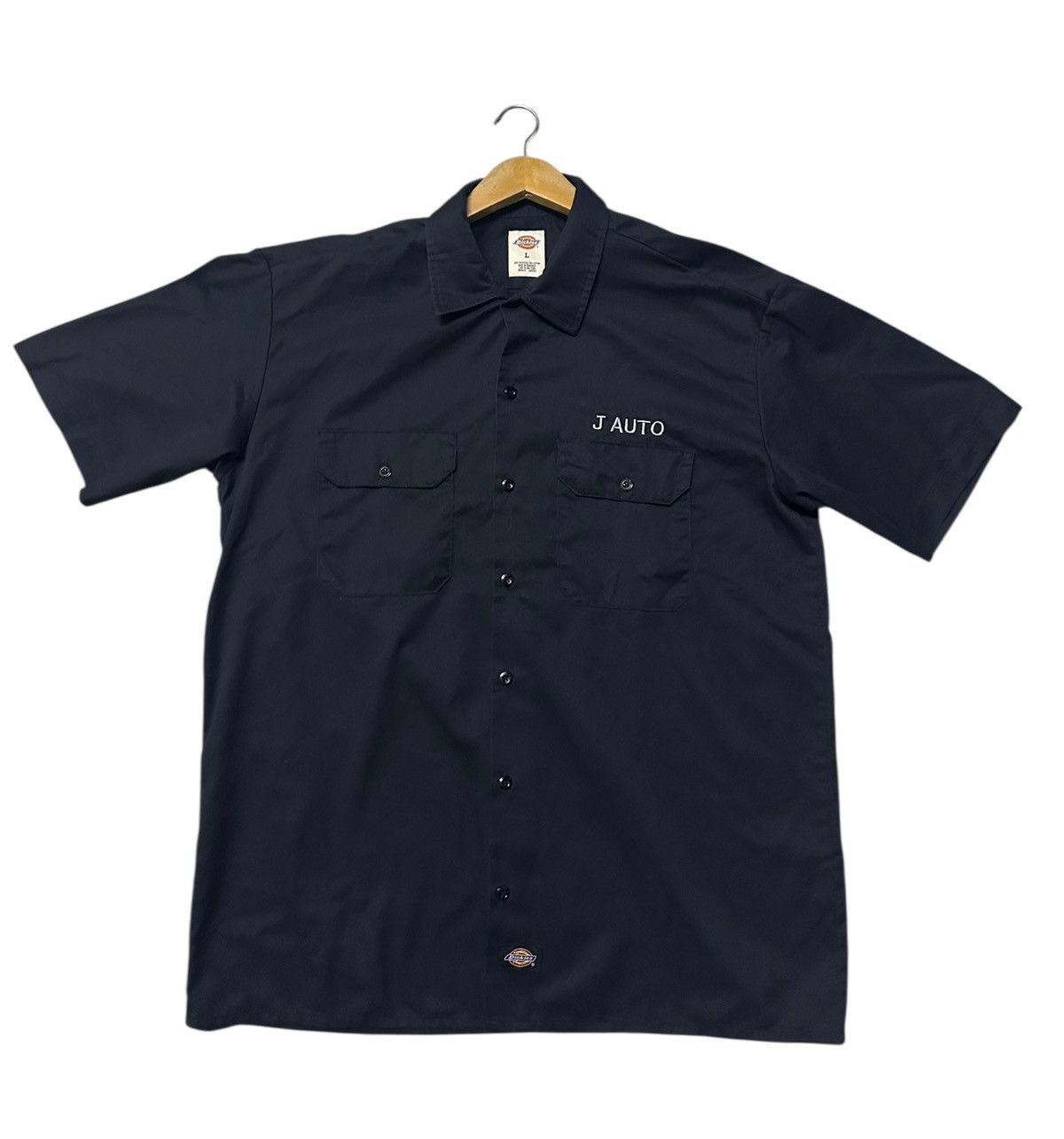 Dickies Dickies Short Sleeve Work Shirt in black with "J AUTO" logo Size US L / EU 52-54 / 3 - 6 Thumbnail
