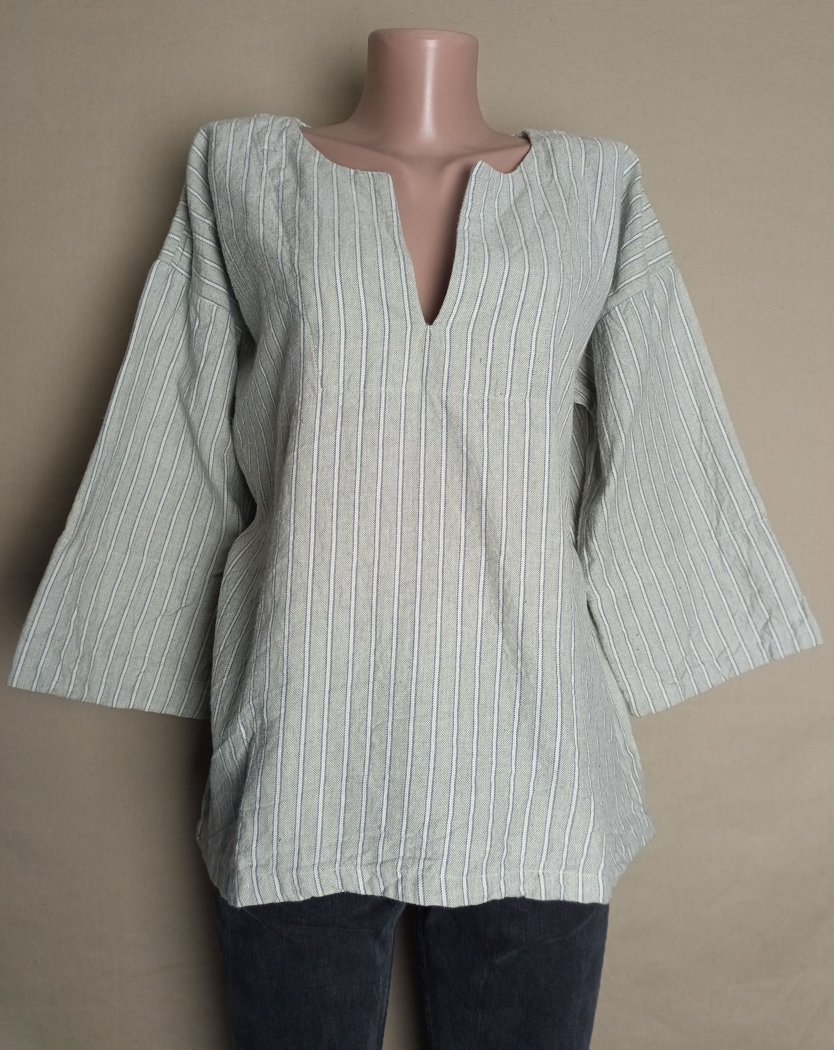 Designer TOAST Fisherman Stripe Print Lounge Top 3/4 sleeve Size L / US 10 / IT 46 - 1 Thumbnail