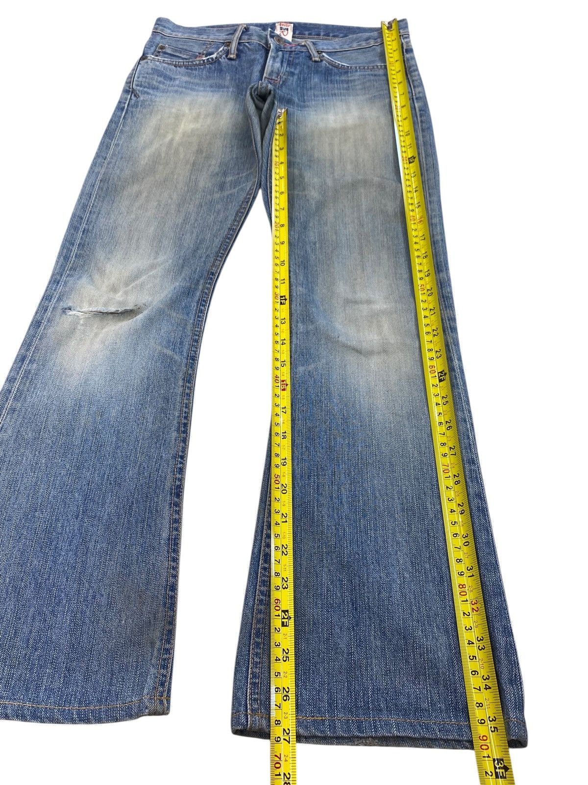 Edwin Edwin Miss 503 Faded Wash Style Flare Jeans Size 28" / US 6 / IT 42 - 8 Thumbnail