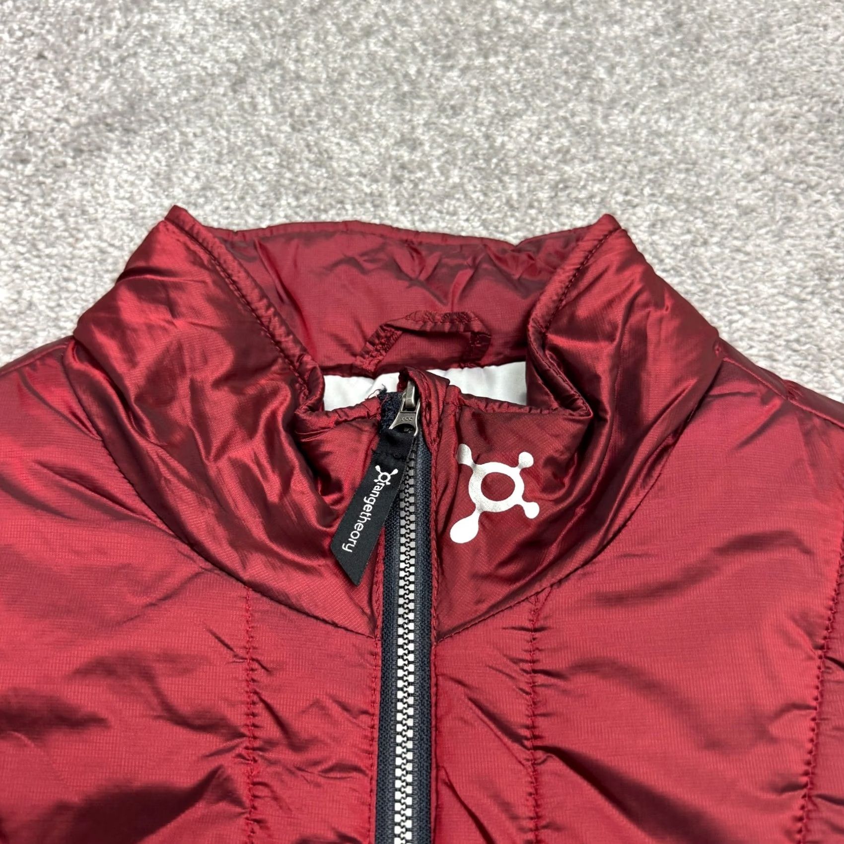 Alife Orangetheory Vest Quilted Puffer Red Womens Small Sleeveless Activewear Casual Outdoor Sports Athleisure Zip Full Zip Pockets Size S / US 4 / IT 40 - 4 Thumbnail