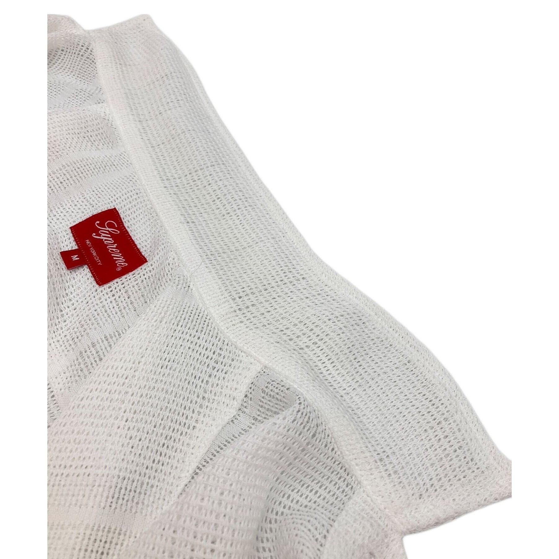 Supreme SUPREME Mesh Stripe Short Sleeve Shirt White Size M Size US M / EU 48-50 / 2 - 3 Thumbnail