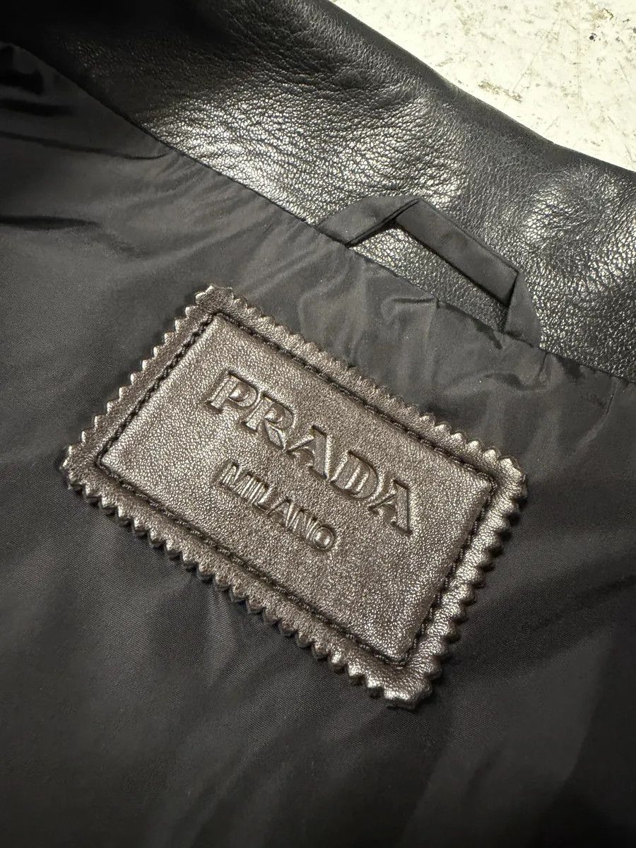 Prada SS2013 Prada Black Hybrid Leather Nylon Jacket Size US M / EU 48-50 / 2 - 13 Thumbnail