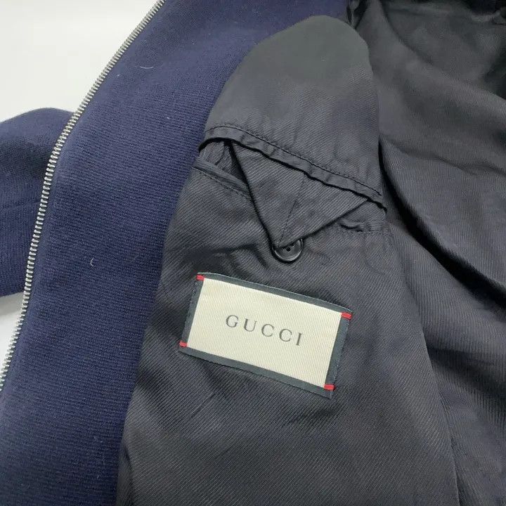 Gucci Gucci Gucci Logo Wool Zip Pilot Jacket Men -2506 Size US L / EU 52-54 / 3 - 1 Thumbnail
