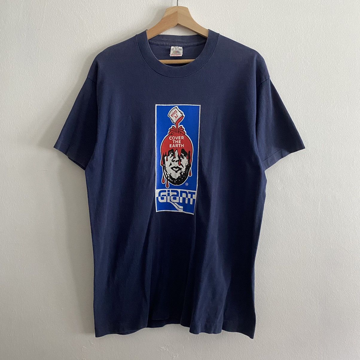 image of Giant Cover The Earth Graphic Tee in Navy, Men's (Size Large)