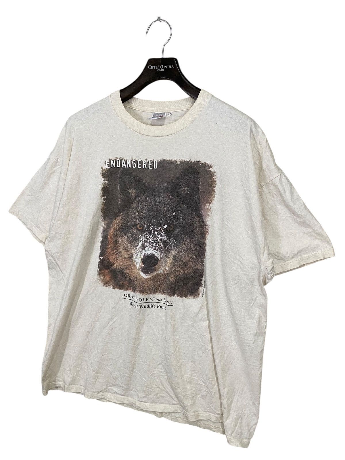 Vintage Vintage gray wolf world wildlife fund tshirt Size US XXL / EU 58 / 5 - 2 Thumbnail