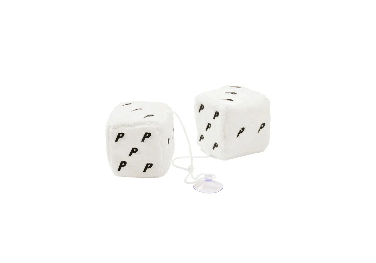 Pre-owned Hype X Palace Fuzzy Hanging P-dice White In White/black
