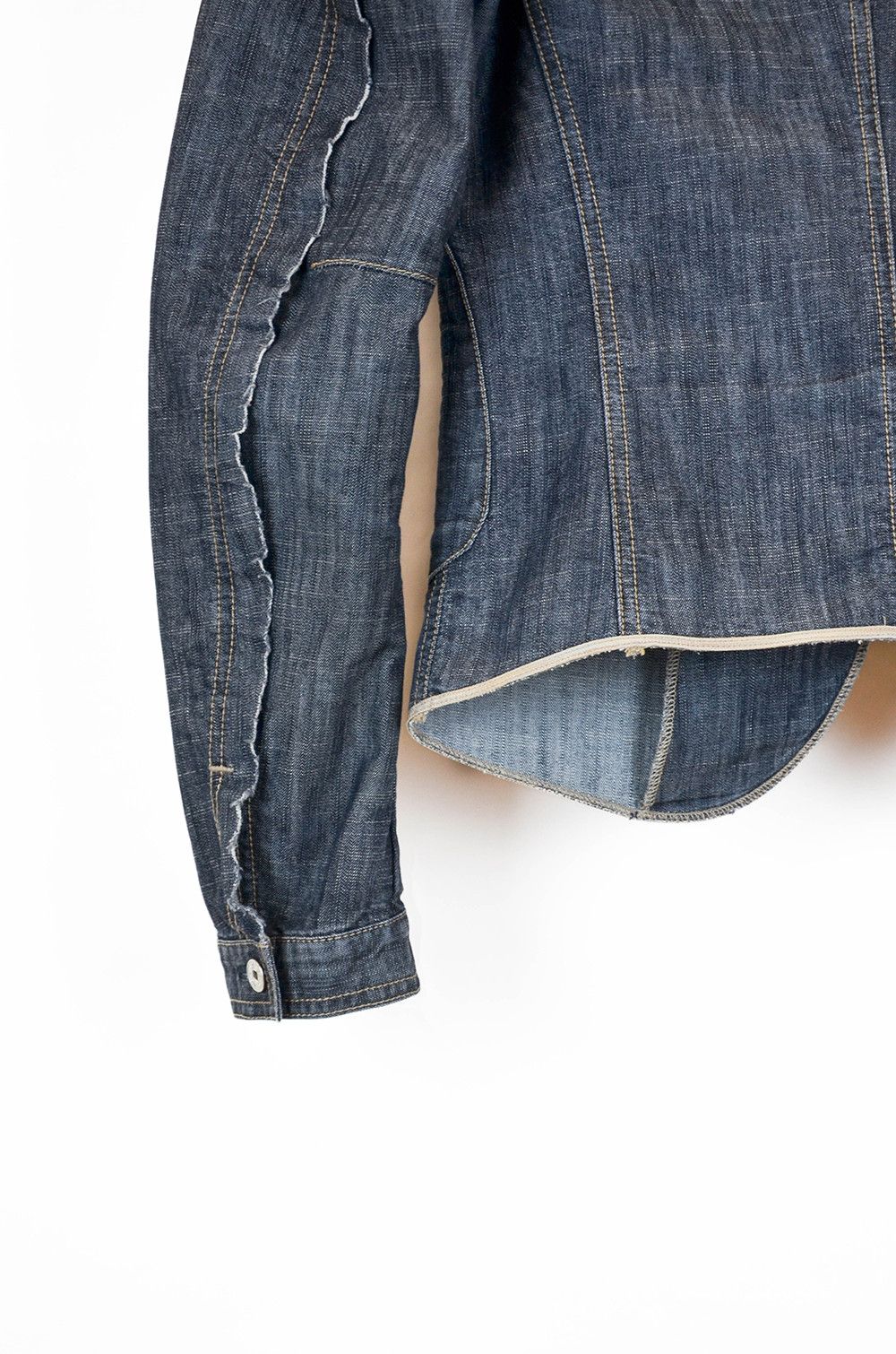 Marithe + Francois Girbaud Girbaud Denim Blazer Made in Italy – IT 42 S-M Size M / US 6-8 / IT 42-44 - 9 Thumbnail