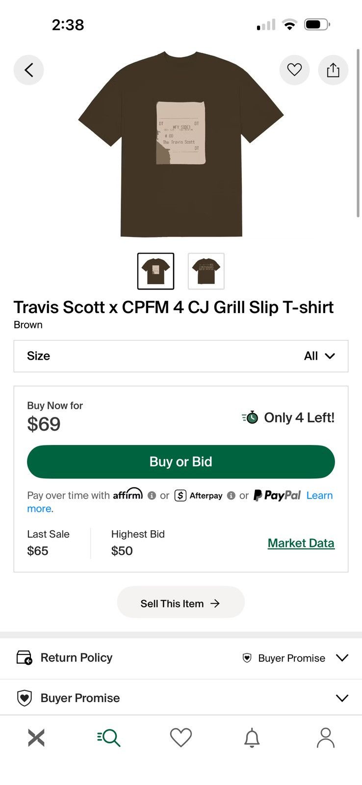 Travis Scott Travis Scott x Cactus Plant Flea Market Grill Slip Tee Size US L / EU 52-54 / 3 - 3 Thumbnail
