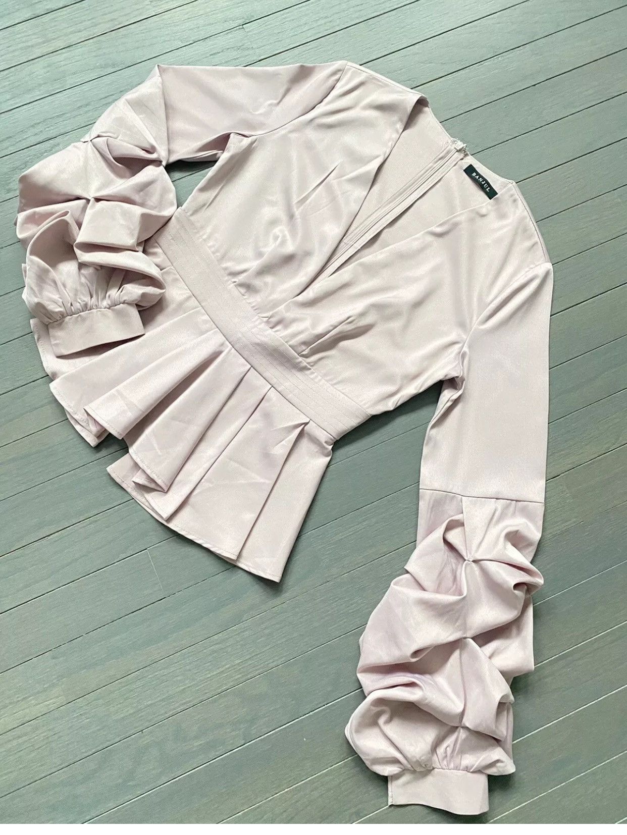 Other BANJUL V Neck Ruffle Sleeve Peplum Blouse Size S / US 4 / IT 40 - 6 Thumbnail