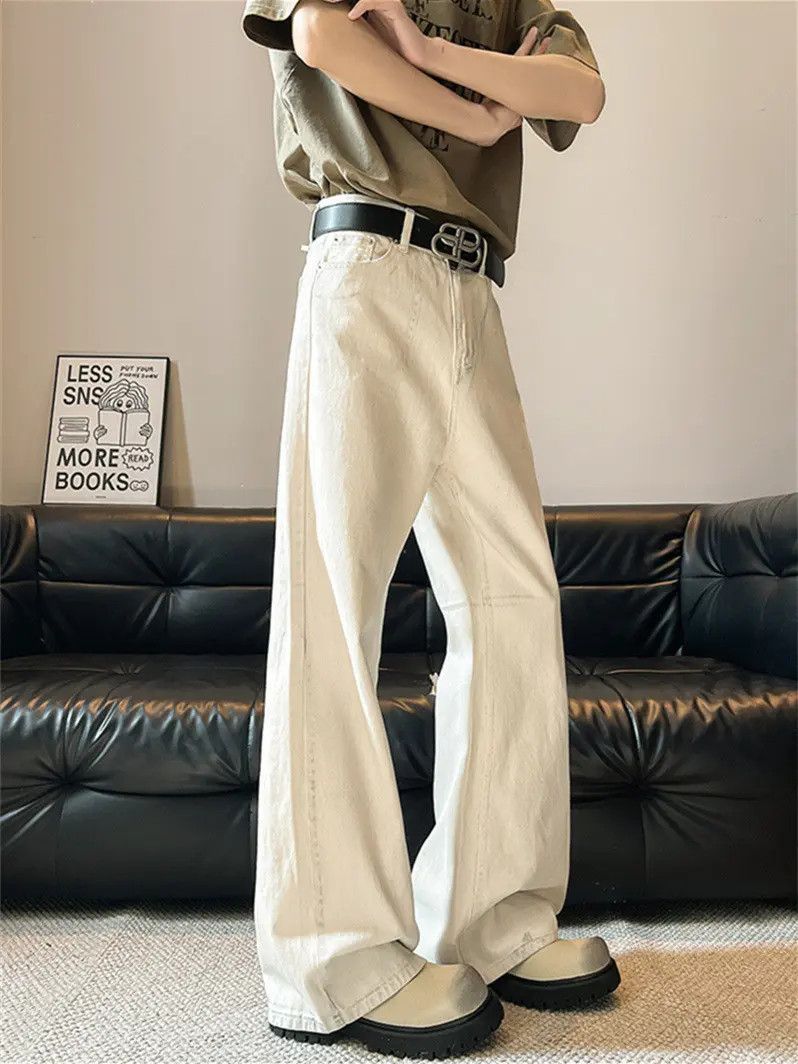 Japanese Brand Retro straight leg loose wide leg jeans Size US 30 / EU 46 - 5 Thumbnail