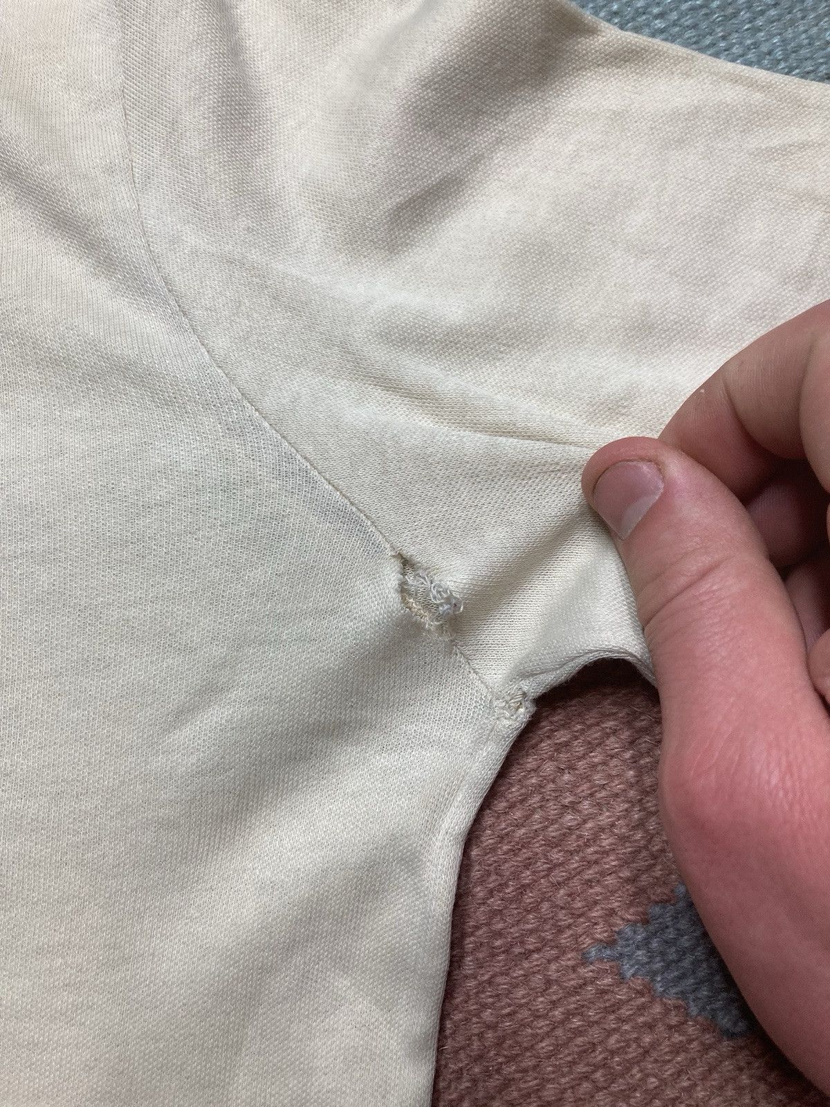 Vintage Vtg 60s 70s turtleneck shirt blank white soft comfy adult XL Size US XL / EU 56 / 4 - 10 Thumbnail