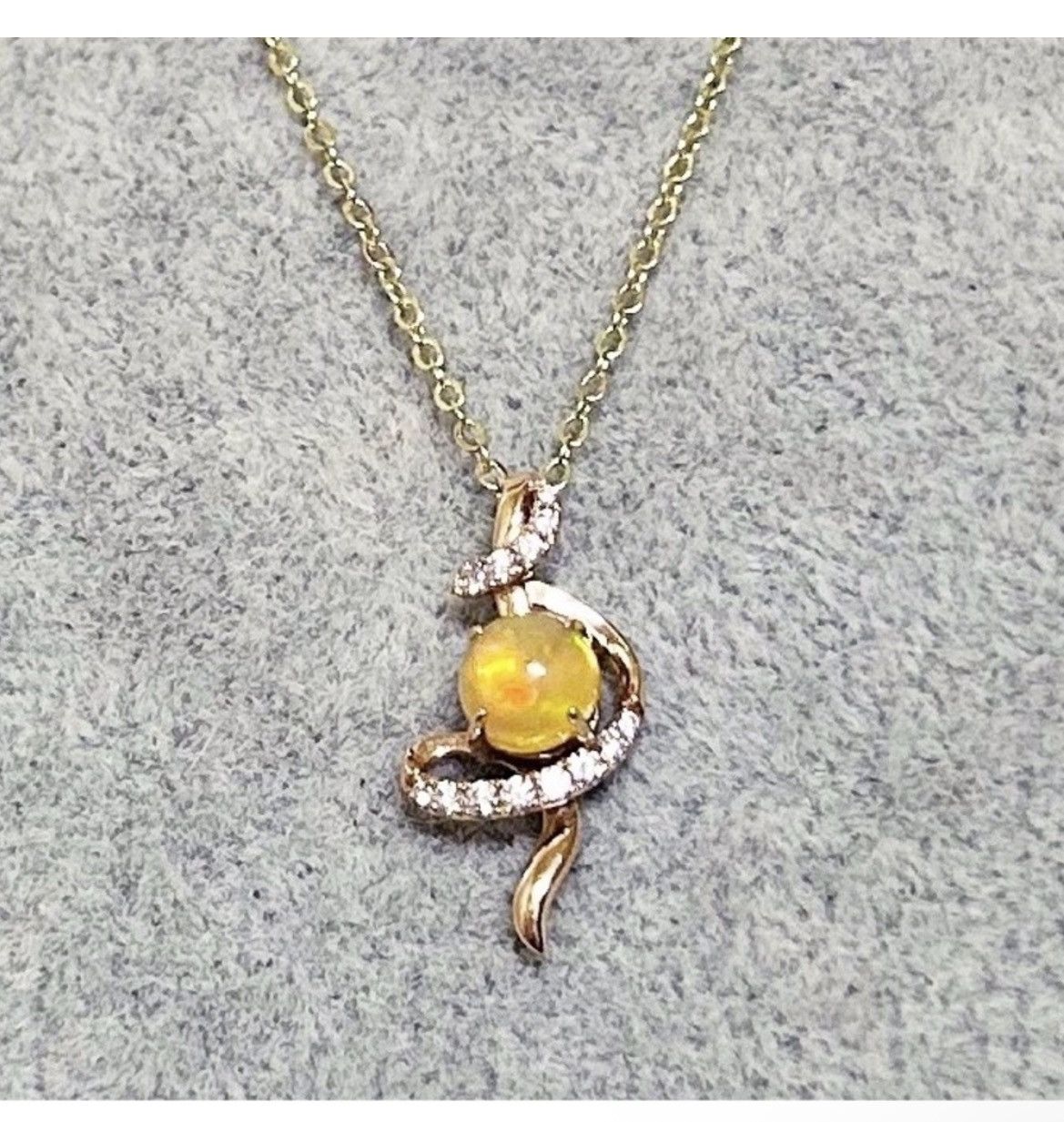 Other LeVian 14KT Rose Gold Fire Opal & Diamond Pendant / Necklace Size ONE SIZE - 5 Thumbnail
