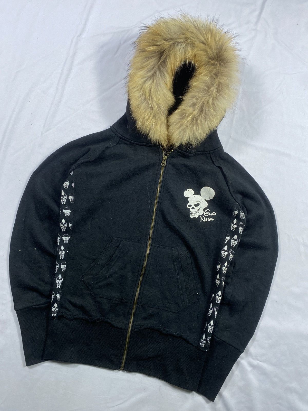 Hysteric Glamour DISTRESSED FUR ZIPPER HOODIE SKULL LGB STYLE Size US M / EU 48-50 / 2 - 2 Thumbnail