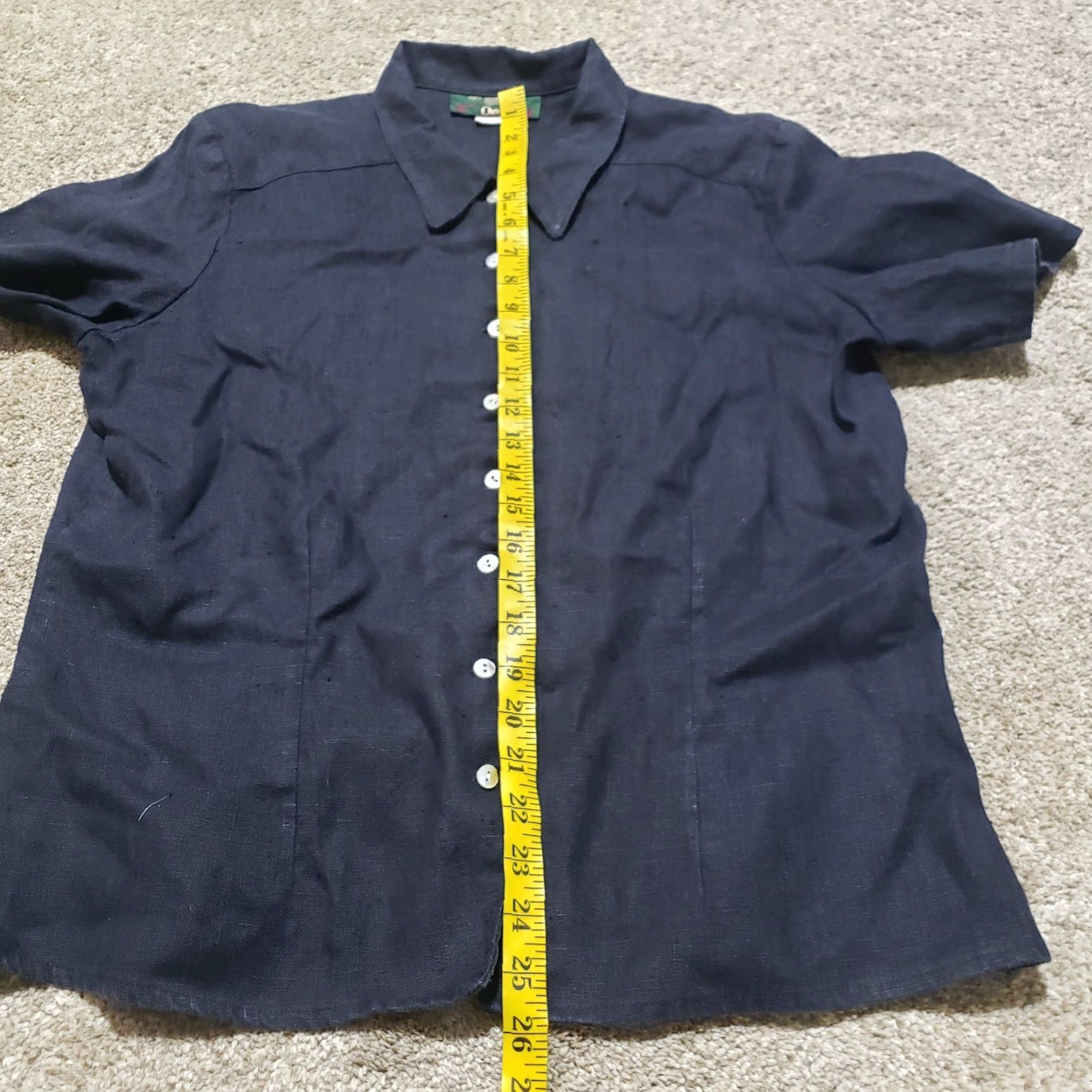 Orvis Orvis Shirt Button-Up Solid Black Short Sleeve Adult Women Size M Medium Size M / US 6-8 / IT 42-44 - 7 Thumbnail
