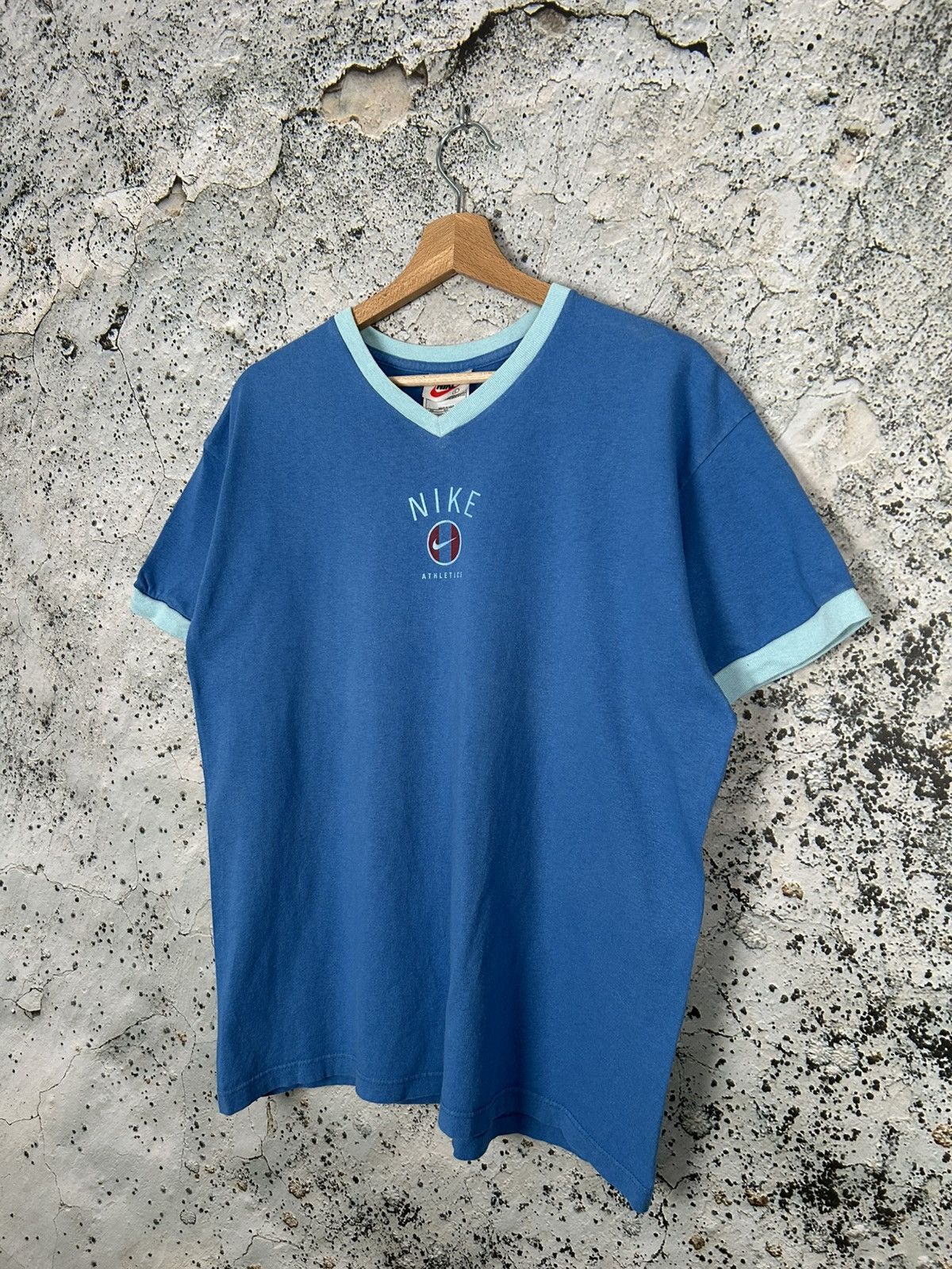 Nike Vintage Nike 90s Center Logo Made in USA Blue Archive Sport Size US L / EU 52-54 / 3 - 2 Thumbnail