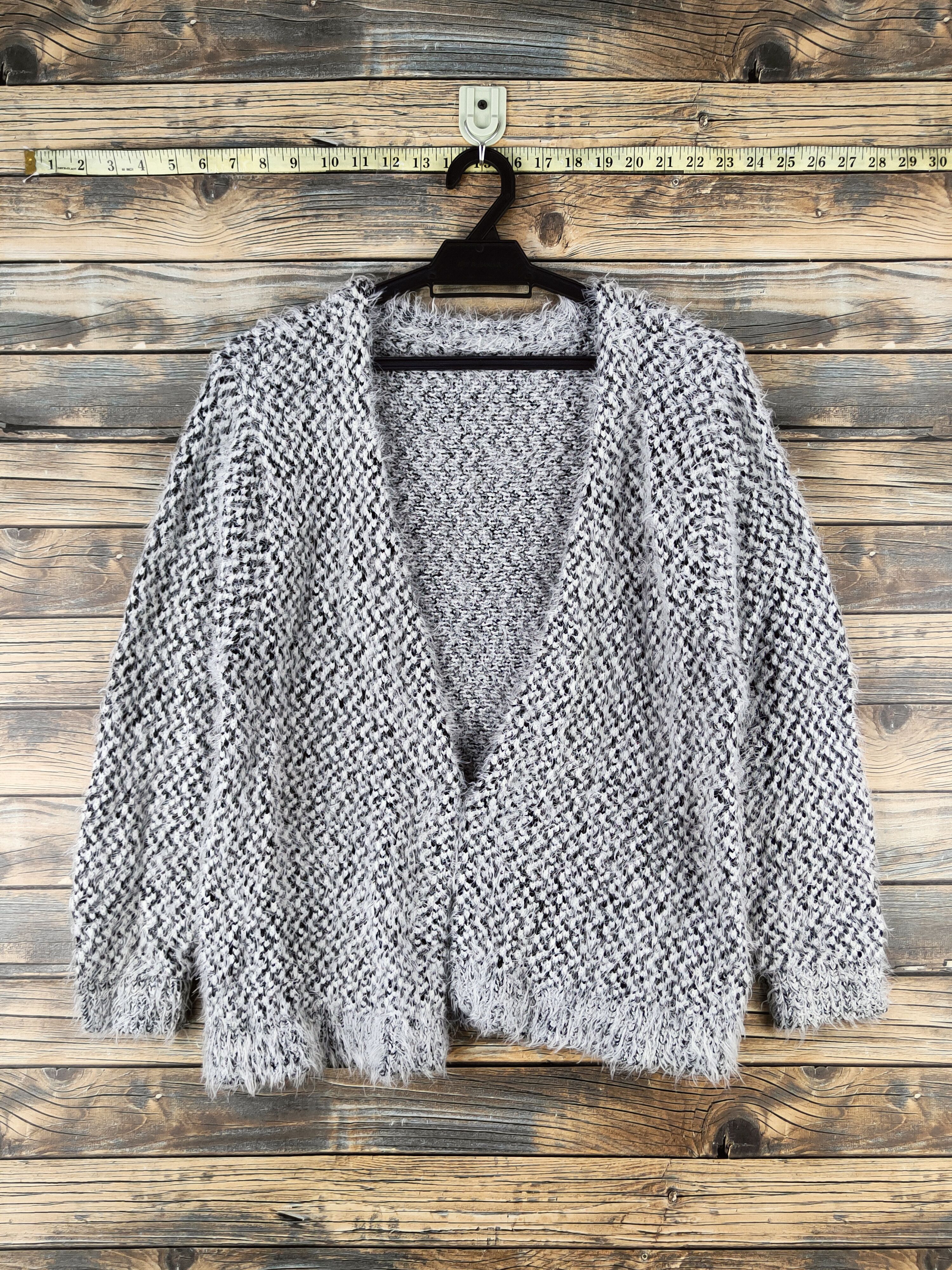 Japanese Brand DL Rope shaggy Fur Mohair Knitwear Cardigan #46-1003 Size M / US 6-8 / IT 42-44 - 1 Thumbnail
