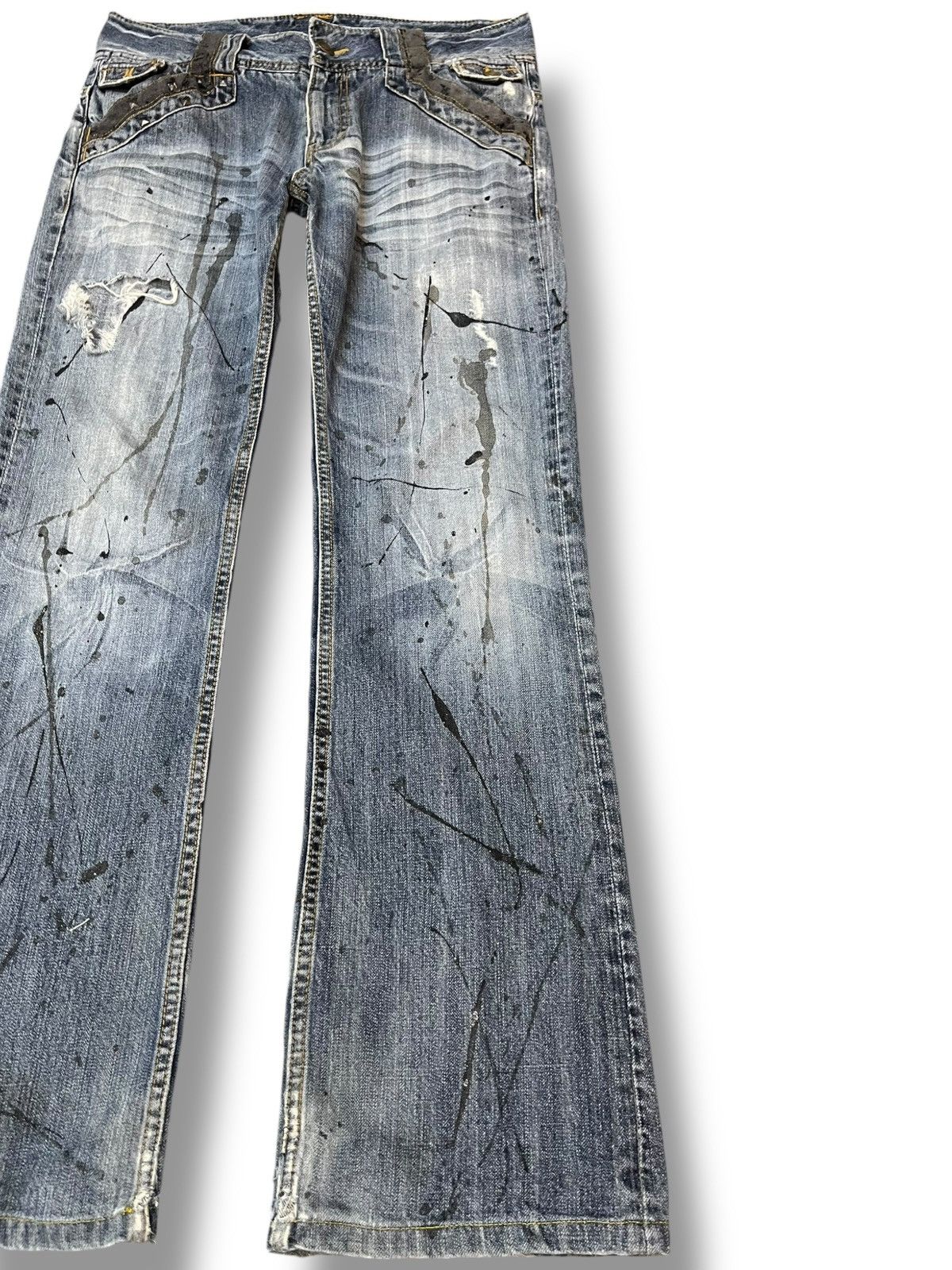 Hysteric Glamour Vintage Oririn Flare Paint Splatter Grunge Distressed Denim Size US 32 / EU 48 - 6 Thumbnail