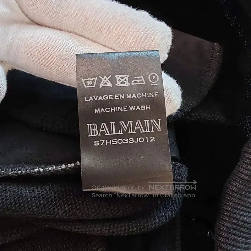 Balmain Balmain Black Cotton Casual Pants for Men . Size US 34 / EU 50 - 5 Thumbnail